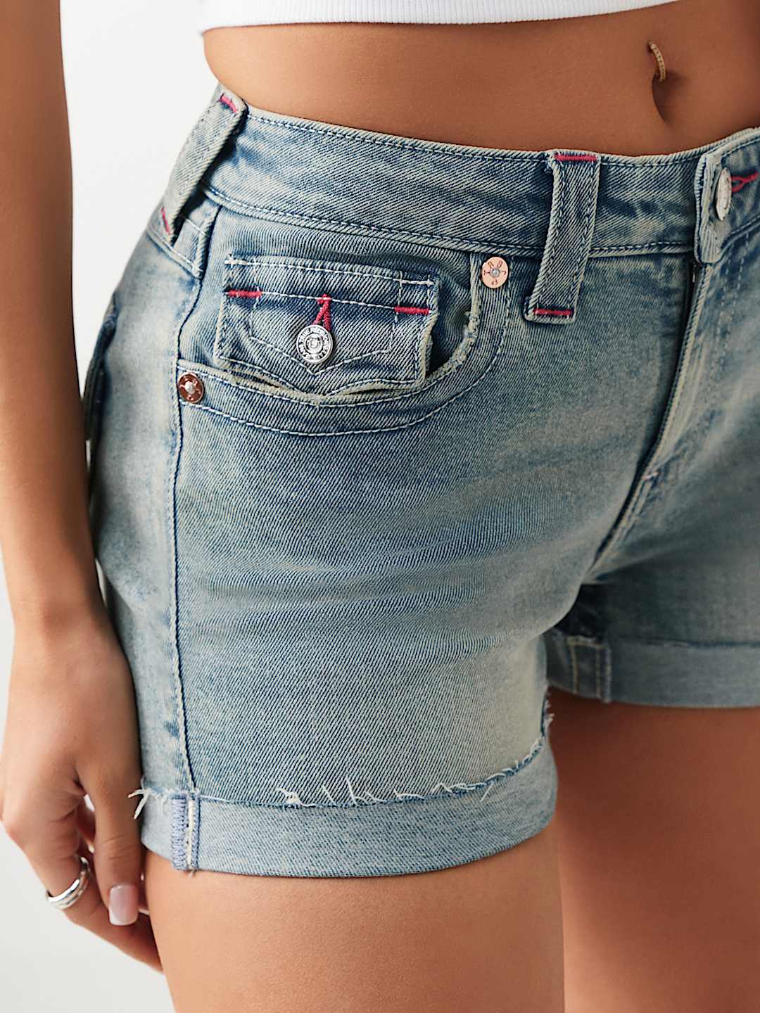 SHORTS JENNIE DE TIRO MEDIO CON SOLAPA, image 6