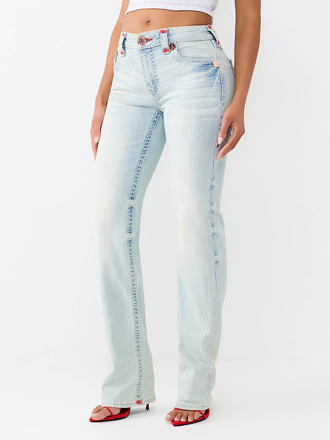 BILLIE MID RISE SUPER T FLAP STRAIGHT JEAN