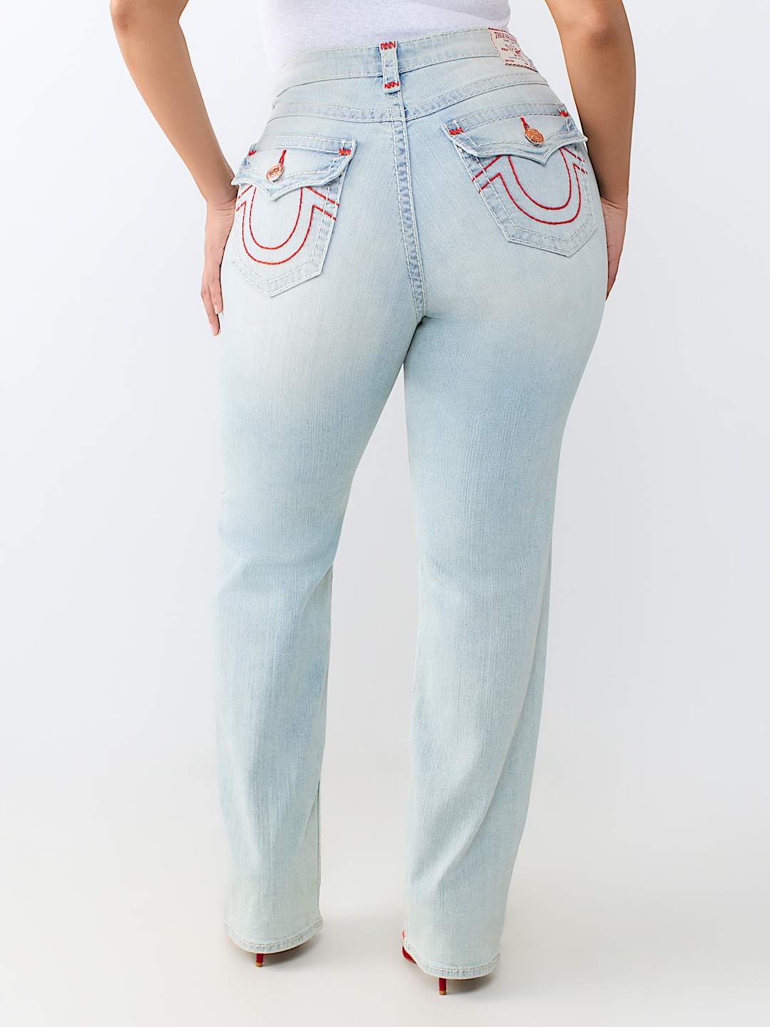 PLUS BILLIE MID RISE SUPER T FLAP STRAIGHT JEAN