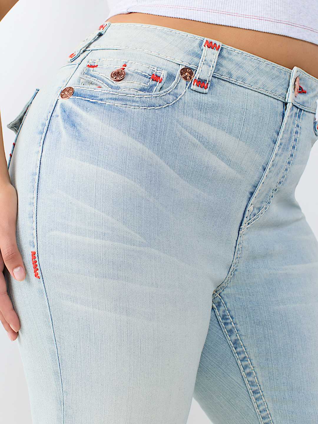 PLUS BILLIE MID RISE SUPER T FLAP STRAIGHT JEAN