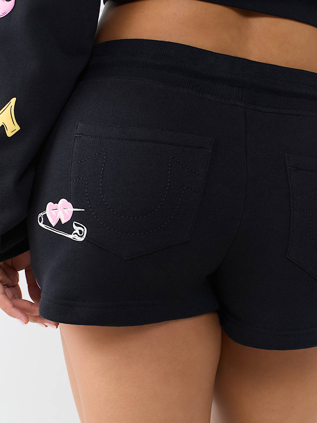 DOODLE MID RISE LOUNGE FLEECE SHORT