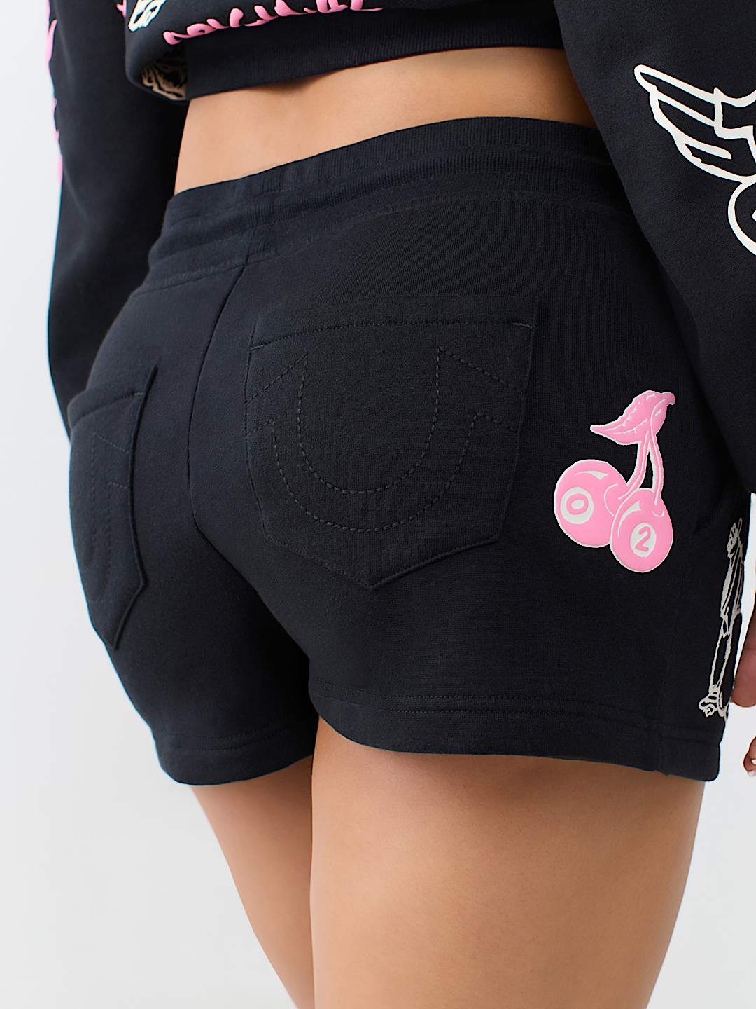 DOODLE MID RISE LOUNGE FLEECE SHORT