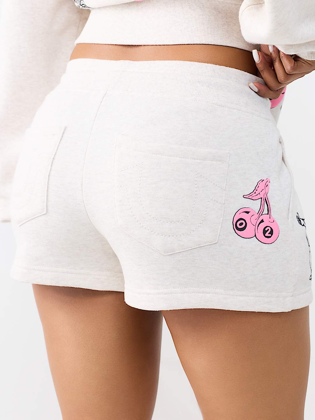DOODLE MID RISE LOUNGE FLEECE SHORT