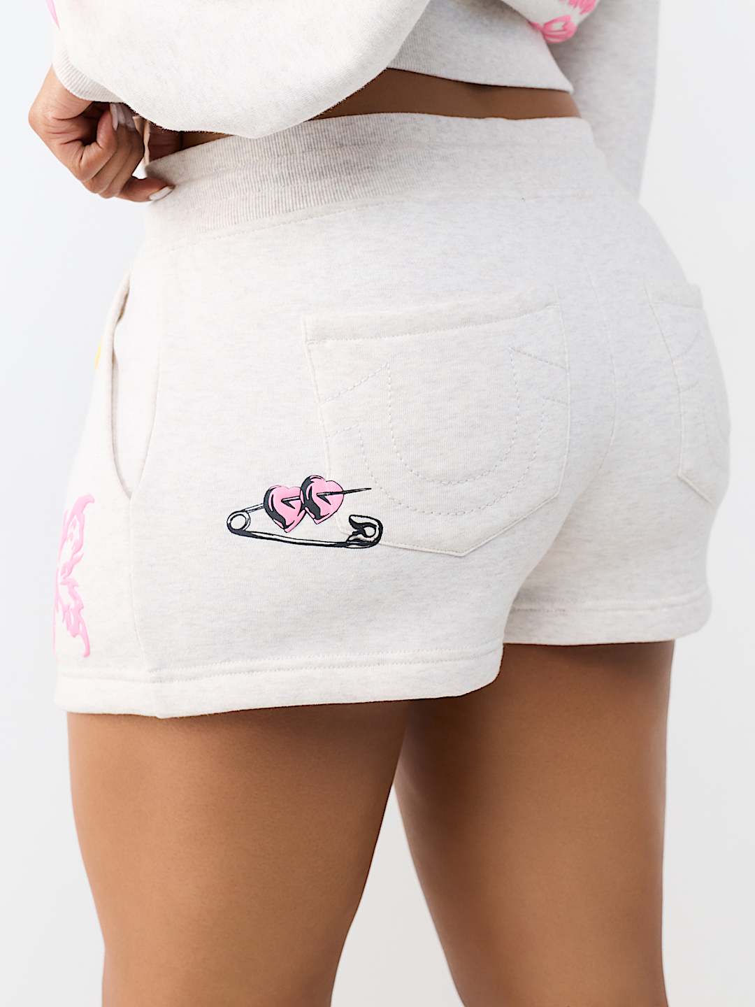 DOODLE MID RISE LOUNGE FLEECE SHORT