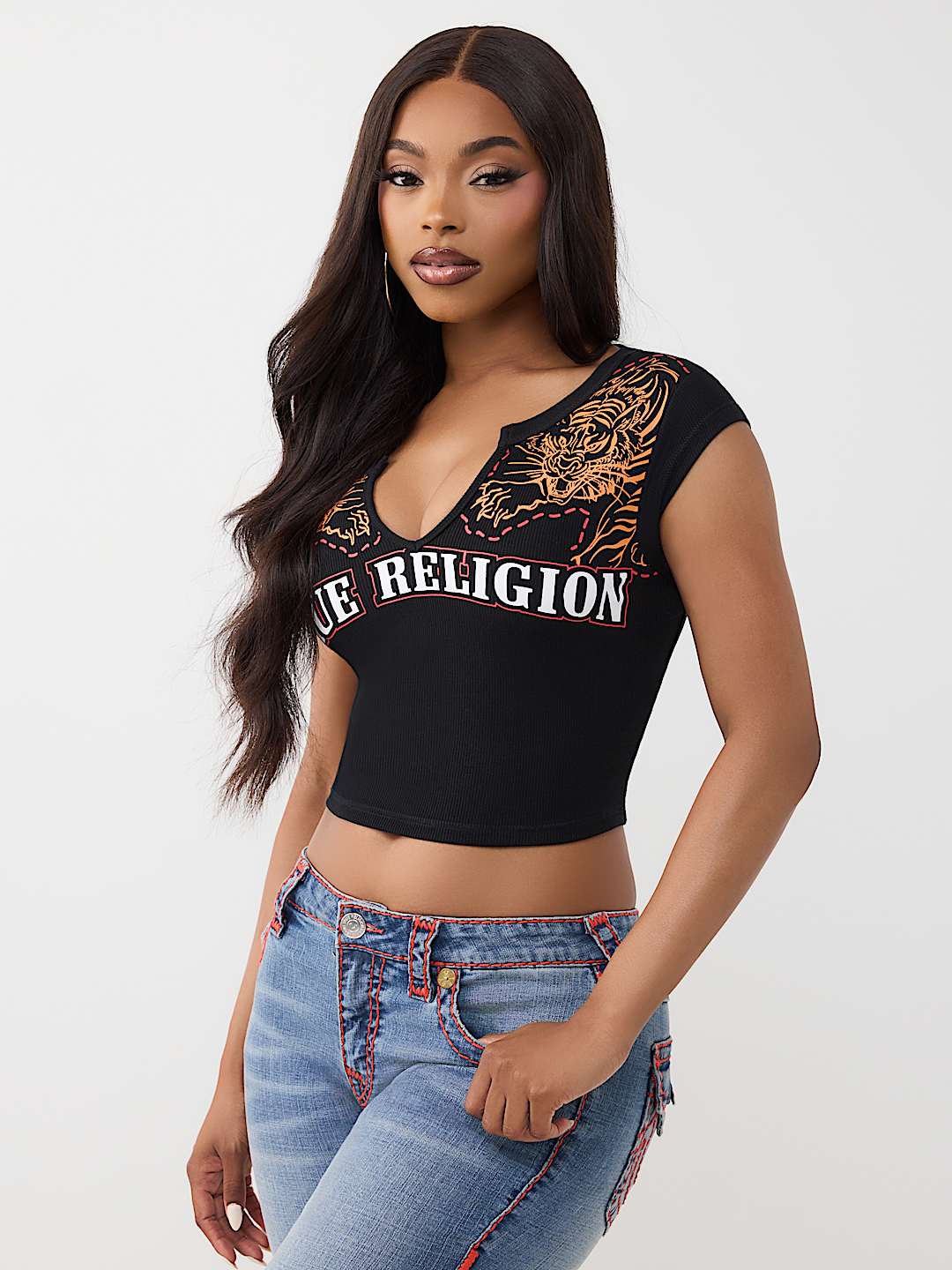 TIGER LOGO NOTCH TEE