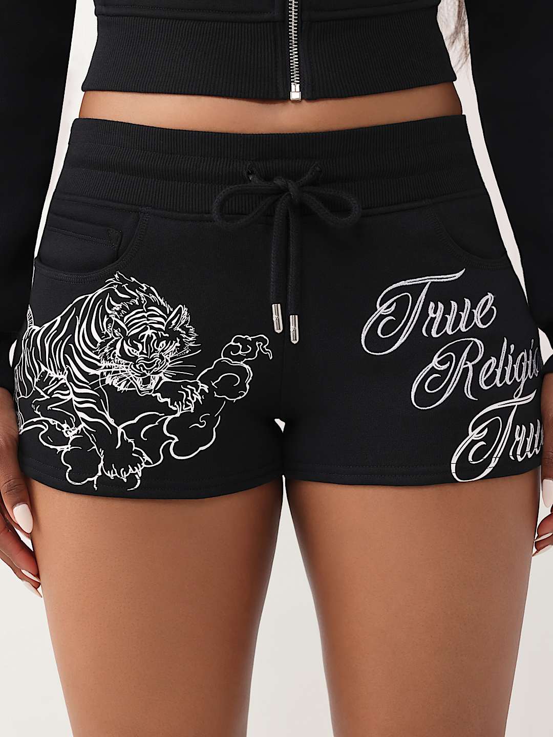 JOEY LOW RISE EMBROIDERED TIGER SHORT, image 3
