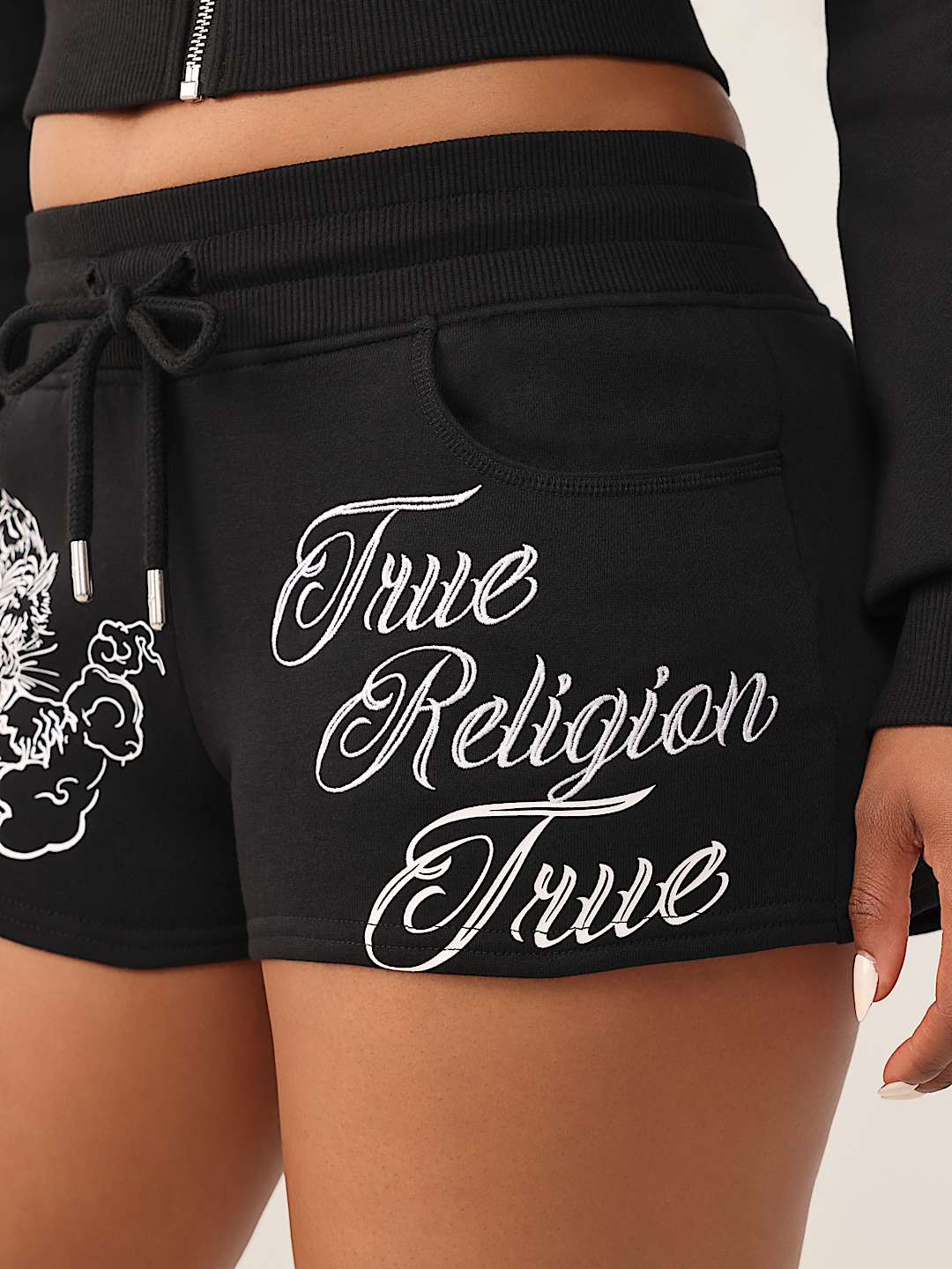 JOEY LOW RISE EMBROIDERED TIGER SHORT, image 5