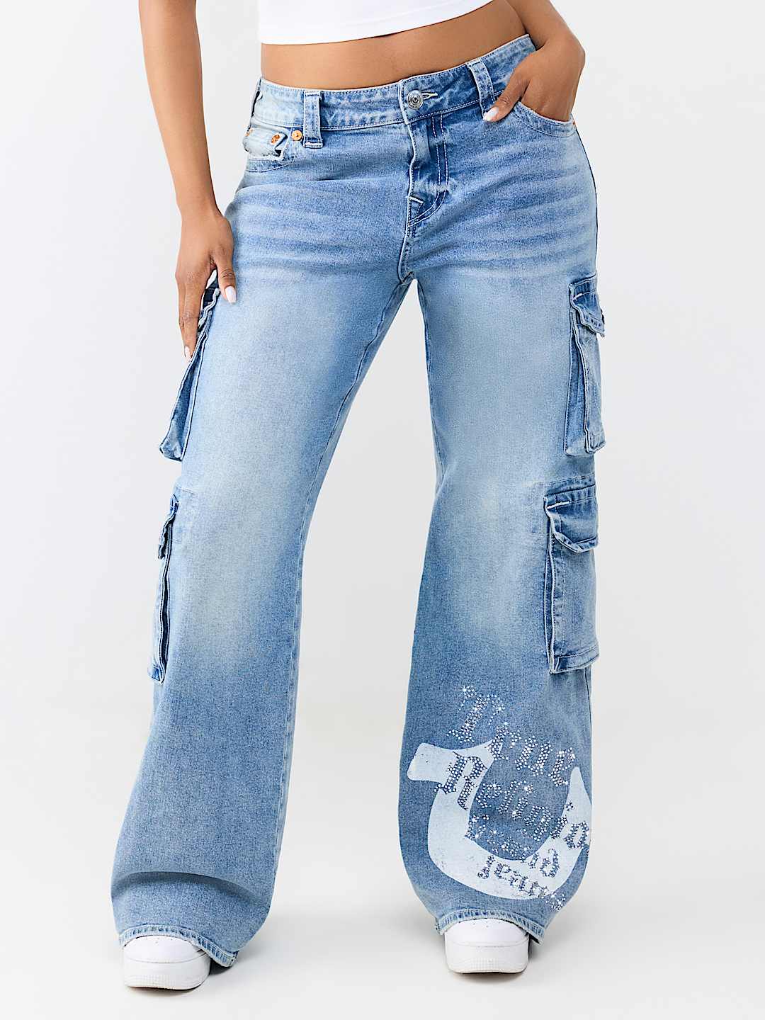 BOBBI MID RISE BAGGY CARGO JEAN