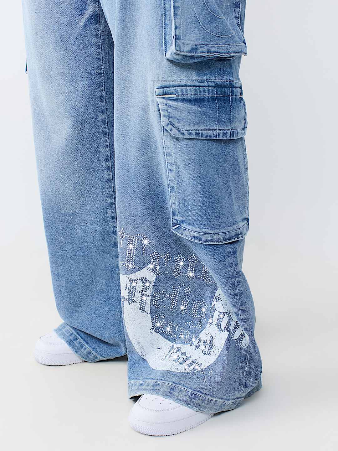 PLUS BOBBI MID RISE BAGGY CARGO JEAN
