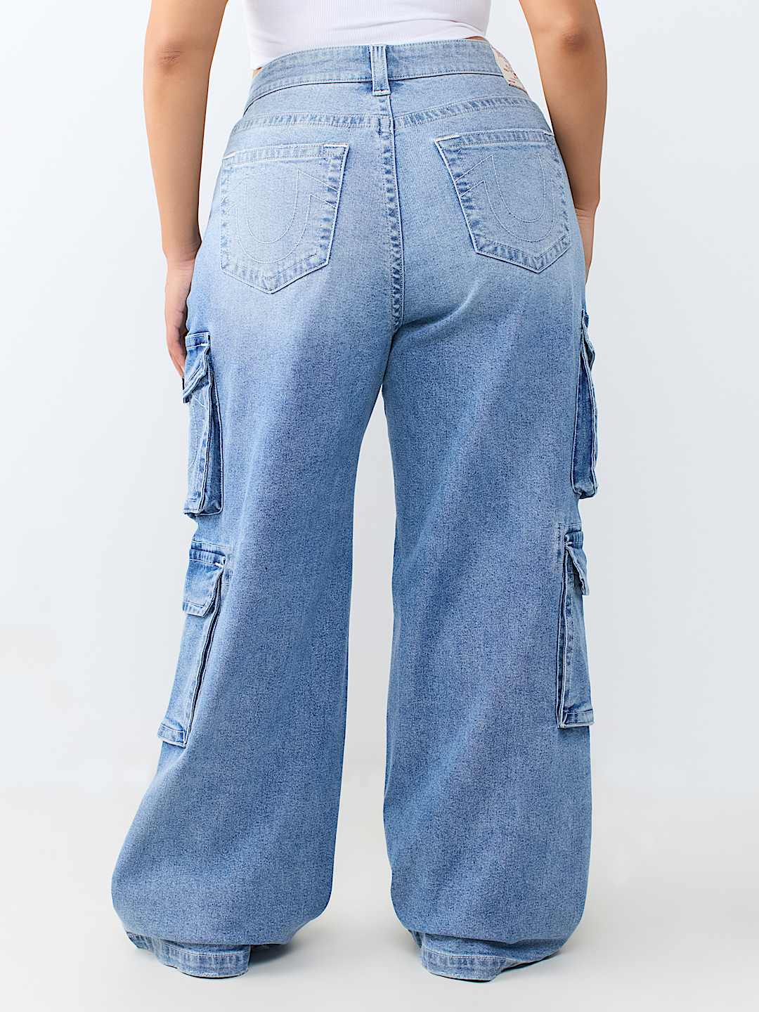 PLUS BOBBI MID RISE BAGGY CARGO JEAN