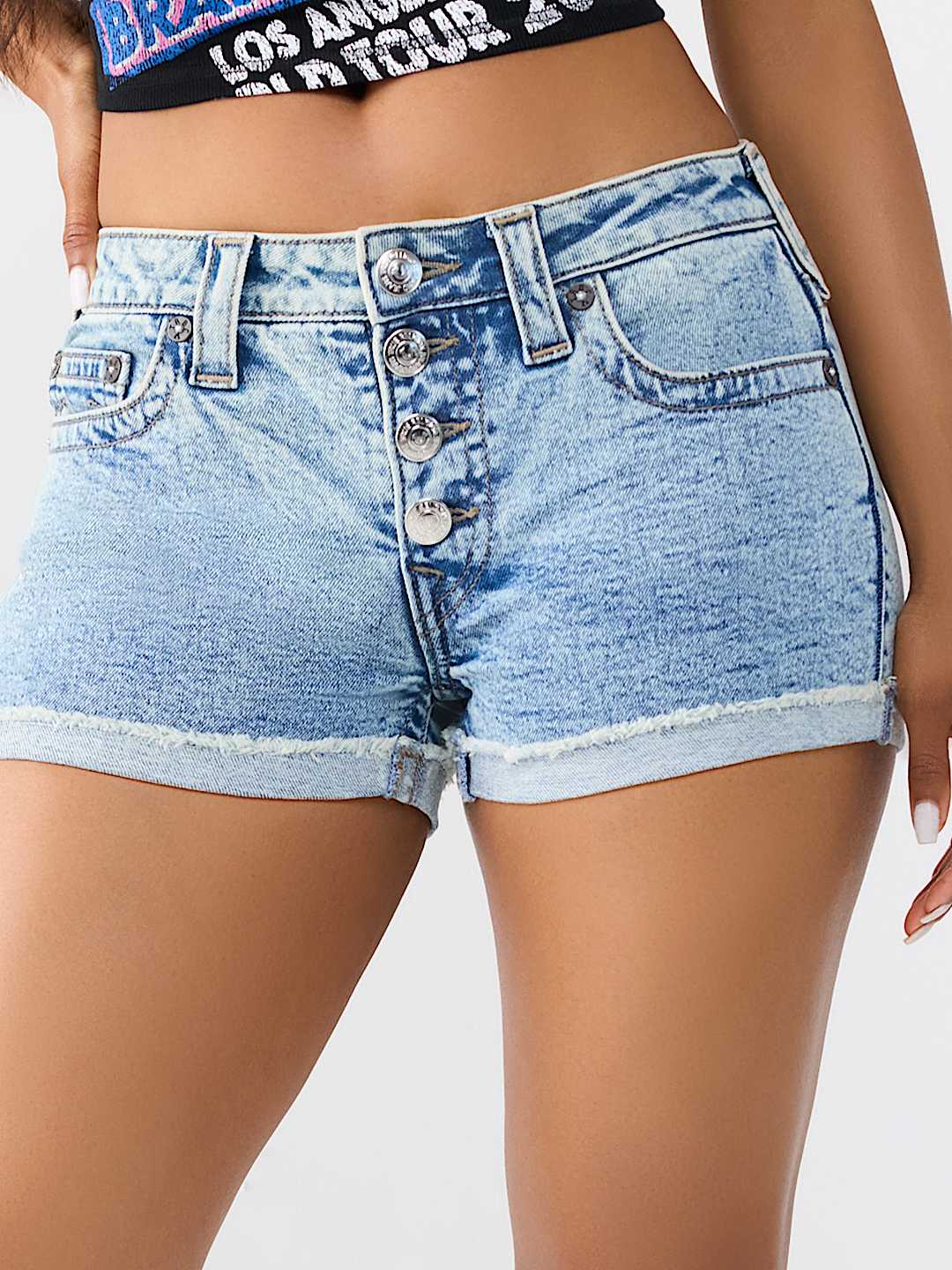 MID RISE BUTTON-UP SHORT