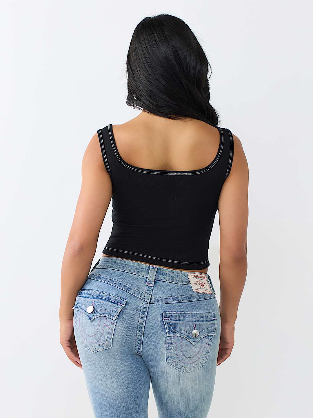 RIBBED CONTRAST TANK TOP