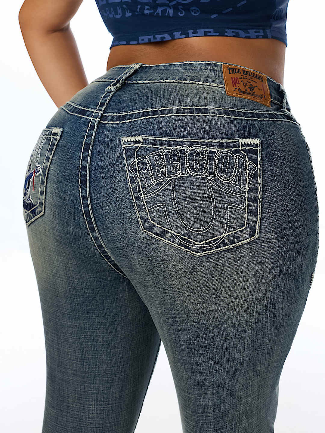 PLUS BILLIE MID RISE BUDDHA POCKET SUPER T STRAIGHT JEAN