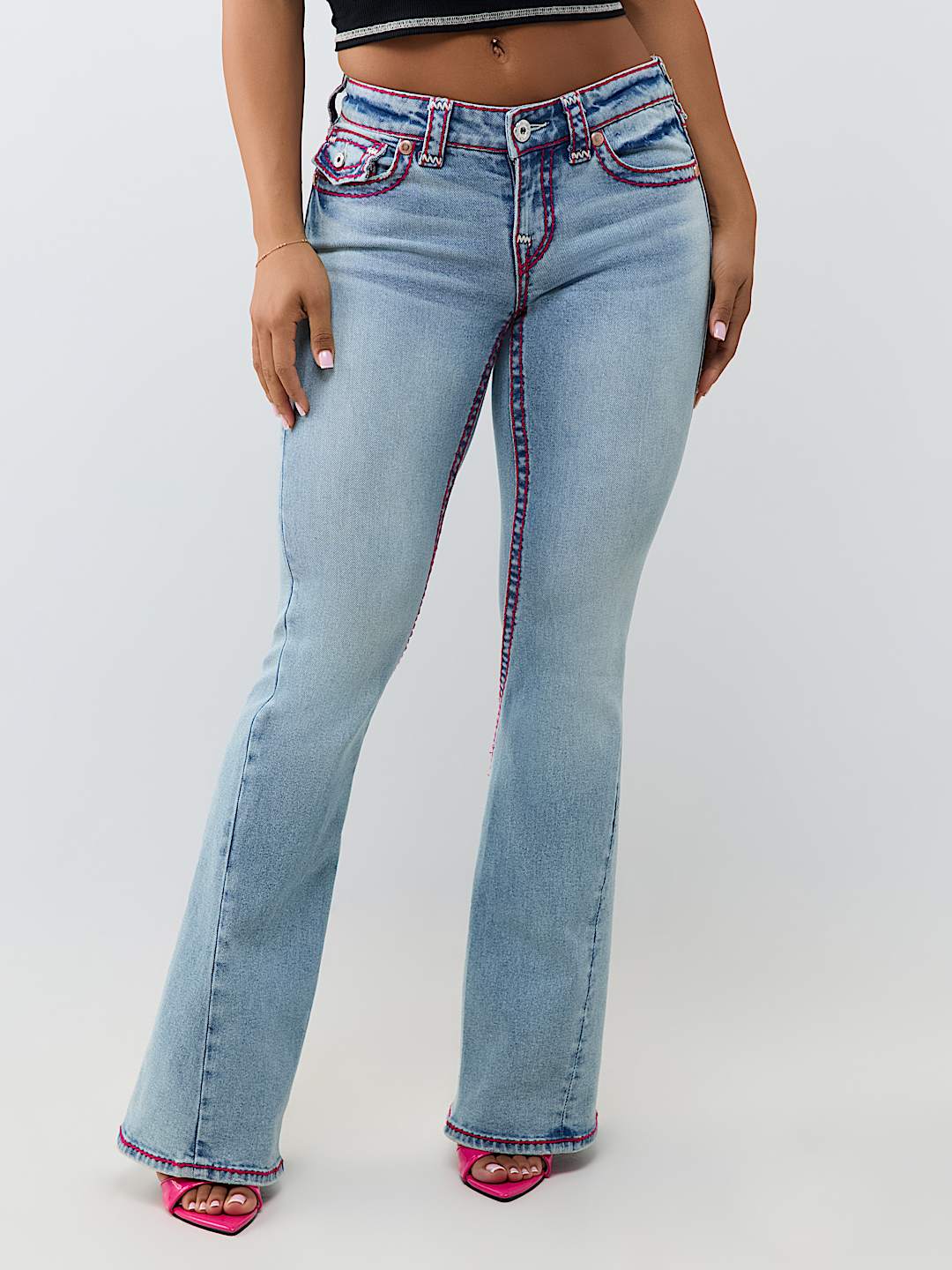 JOEY LOW RISE SUPER T FLAP FLARE JEAN