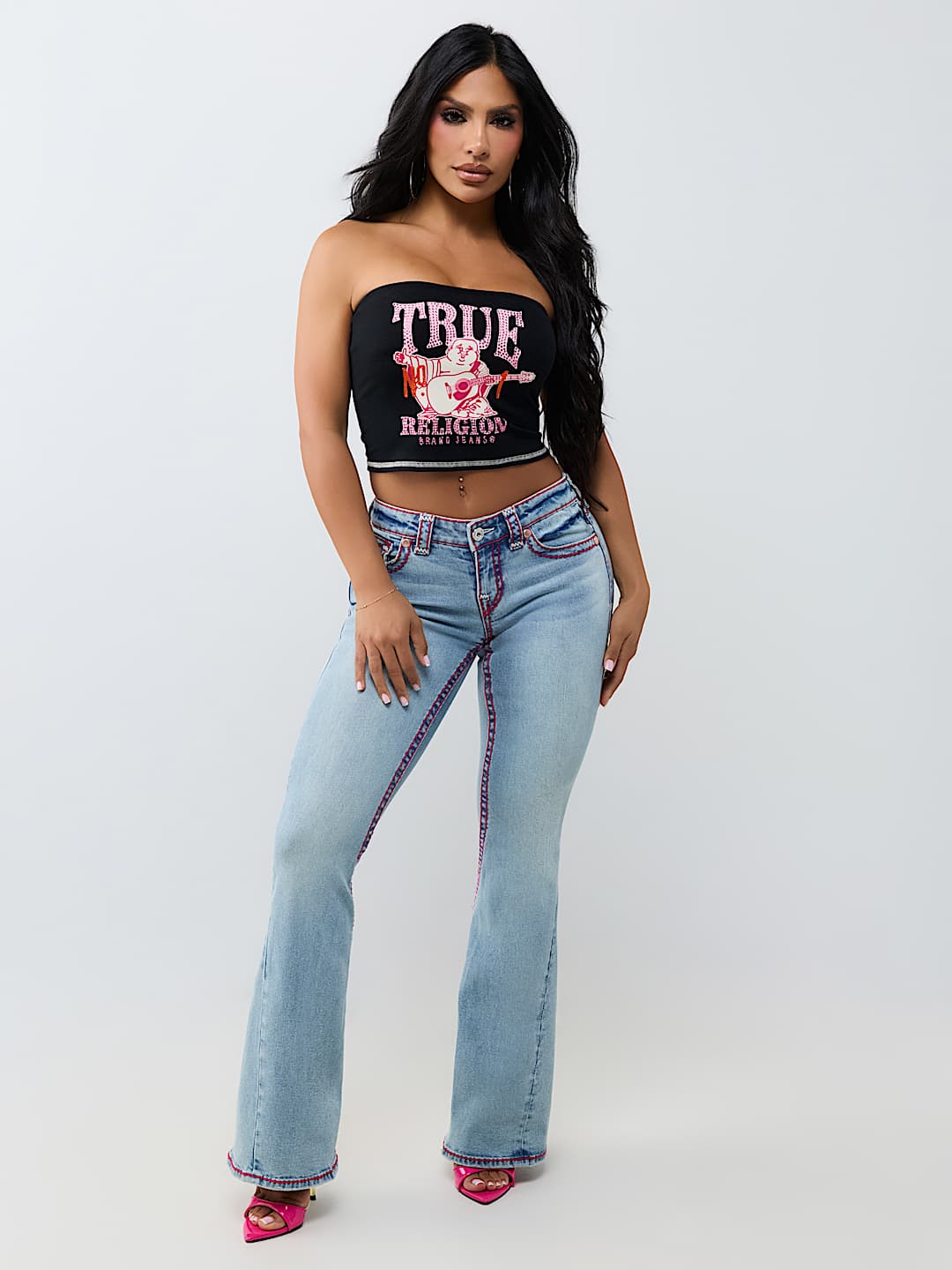 JOEY LOW RISE SUPER T FLAP FLARE JEAN
