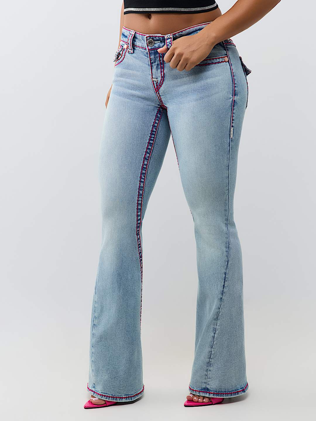 JOEY LOW RISE SUPER T FLAP FLARE JEAN