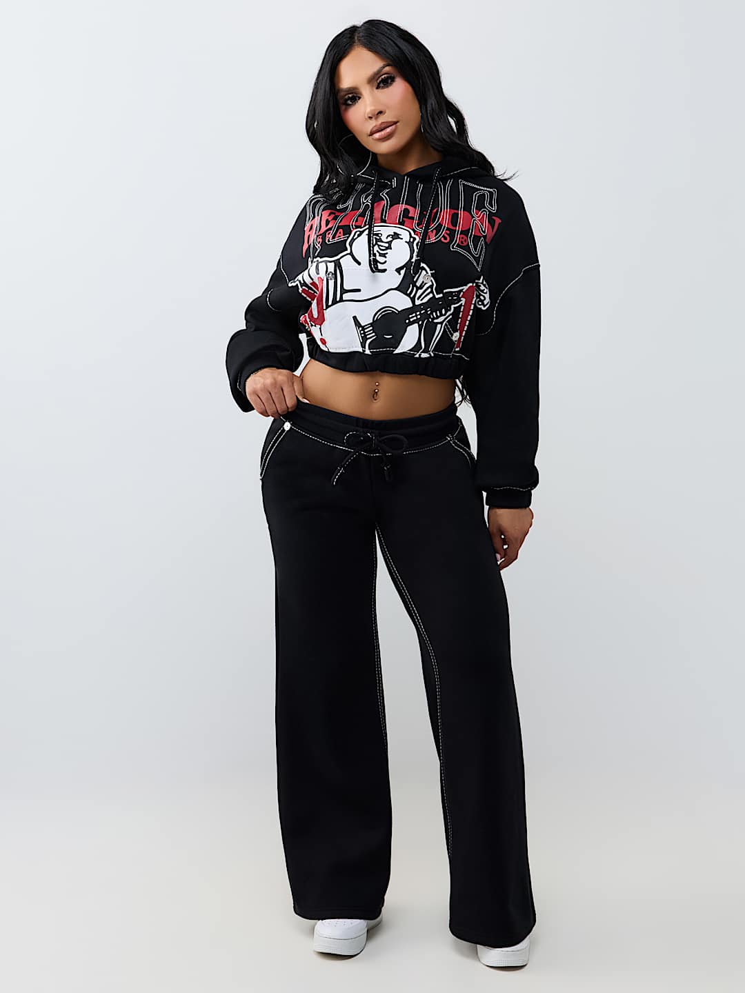 STITCH BUDDHA BIG T GIRLFRIEND PULLOVER HOODIE