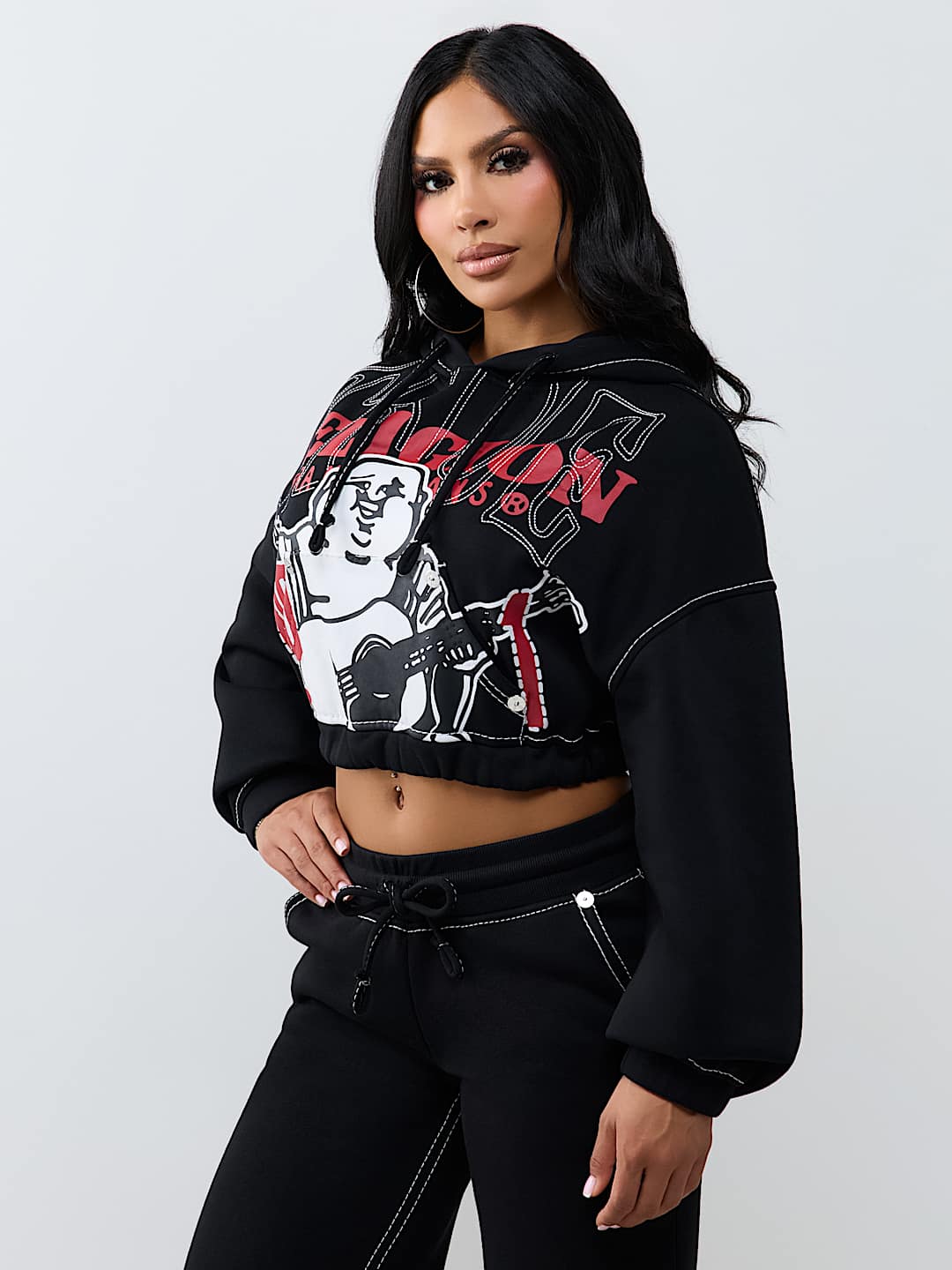 STITCH BUDDHA BIG T GIRLFRIEND PULLOVER HOODIE