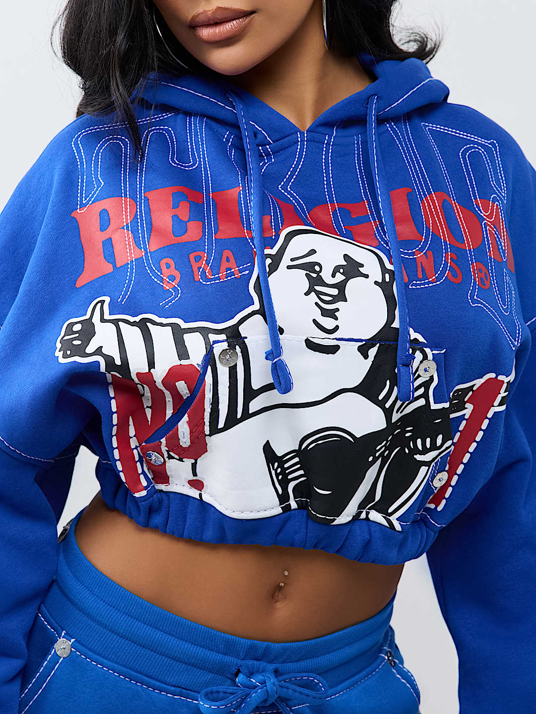 STITCH BUDDHA BIG T GIRLFRIEND PULLOVER HOODIE