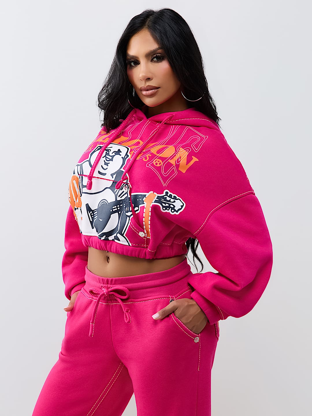 STITCH BUDDHA BIG T GIRLFRIEND PULLOVER HOODIE
