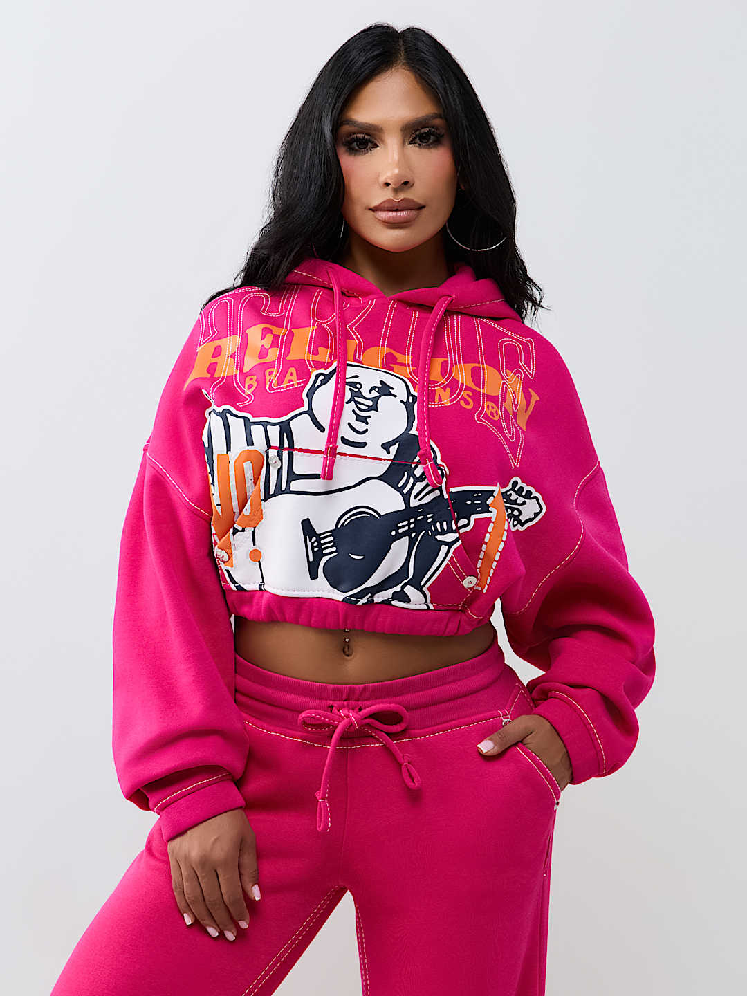 STITCH BUDDHA BIG T GIRLFRIEND PULLOVER HOODIE