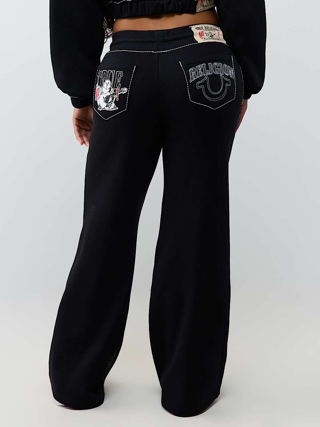 BECCA MID RISE BIG T CARGO BOOTCUT SWEATPANT