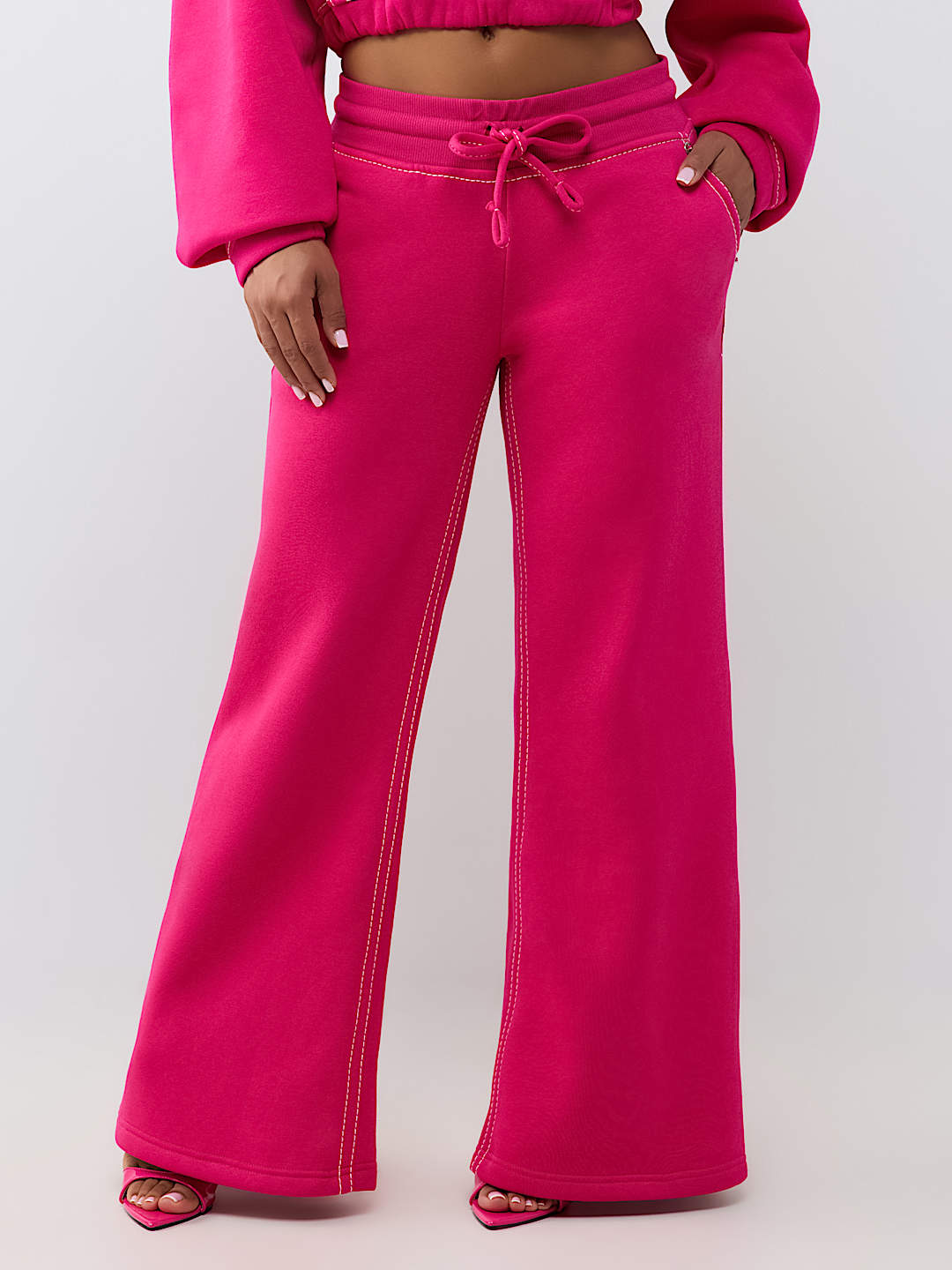 BECCA MID RISE BIG T CARGO BOOTCUT SWEATPANT