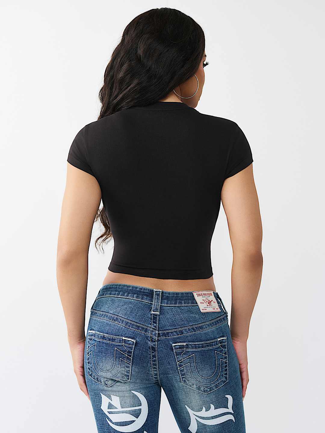 CAMISETA CORTA CON MANGAS CASQUILLO, image 5