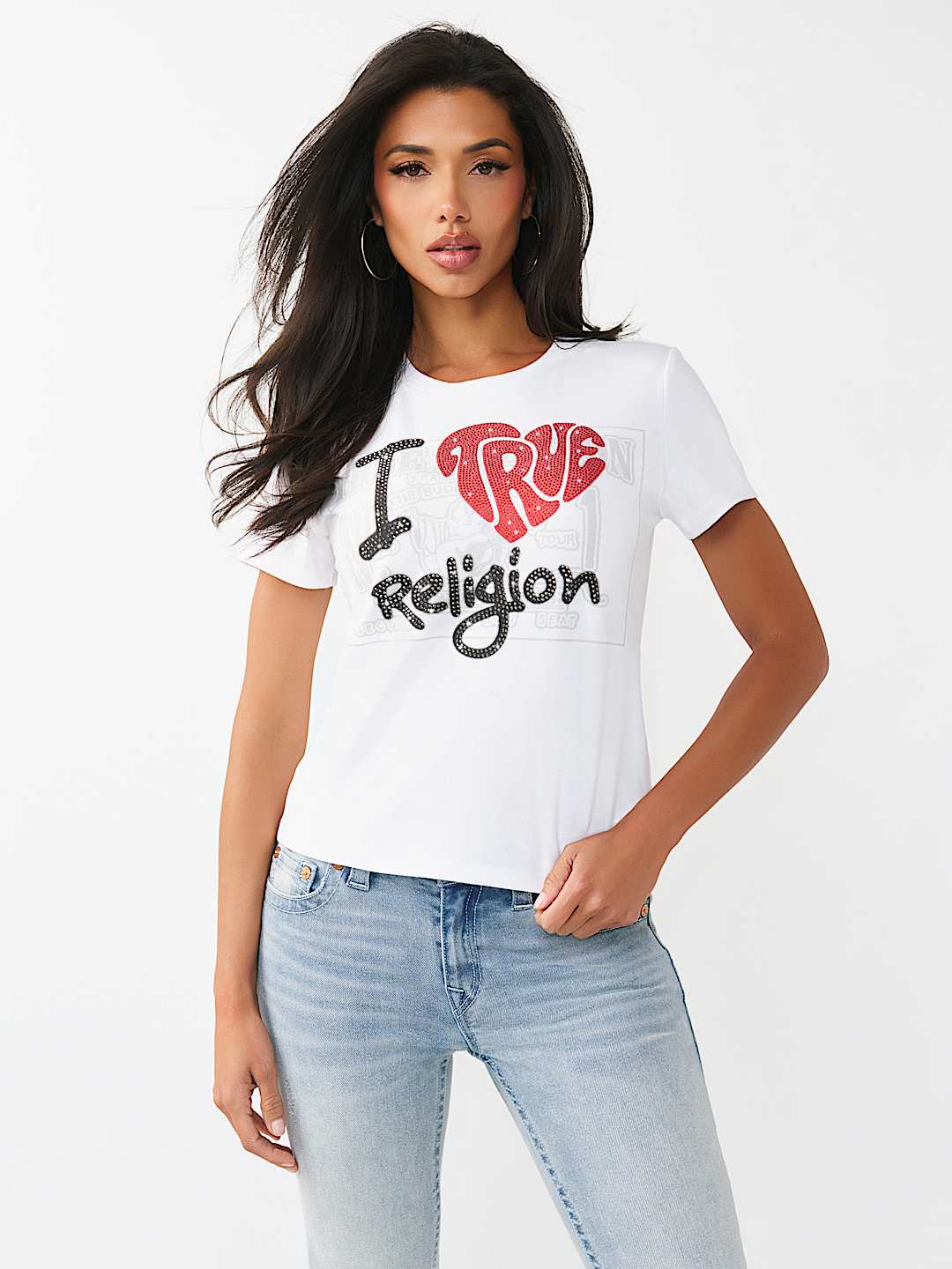 I LOVE TRUE CLASSIC CREWNECK TEE, image 2