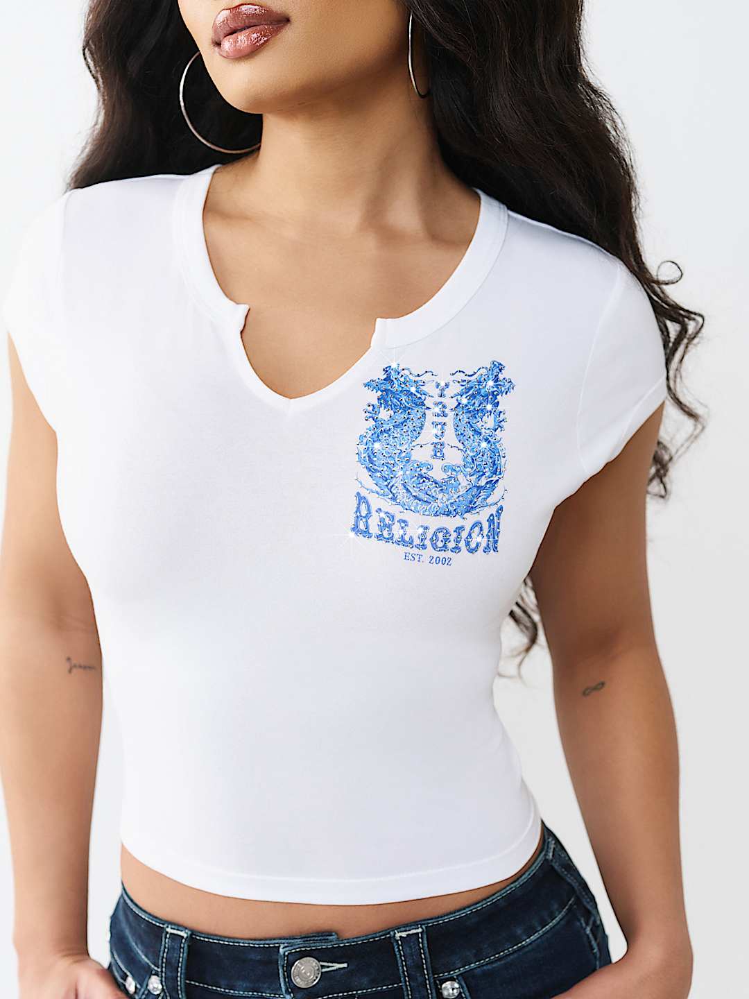 TATTOO NOTCHED BABY TEE, image 2