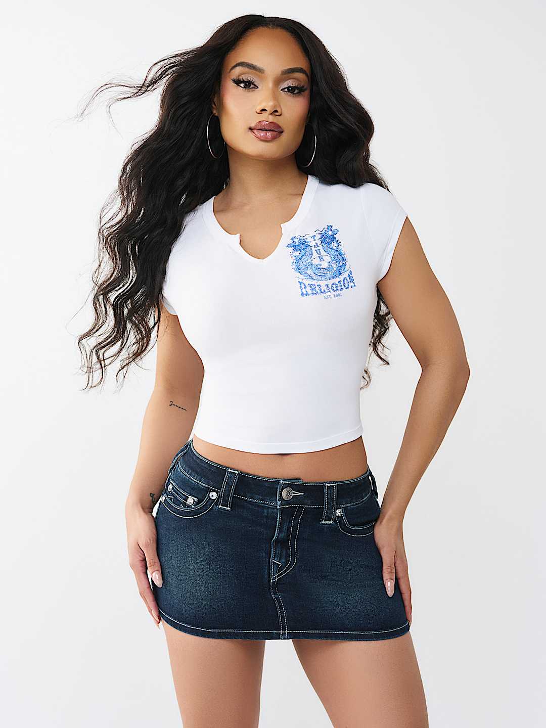 TATTOO NOTCHED BABY TEE, image 3