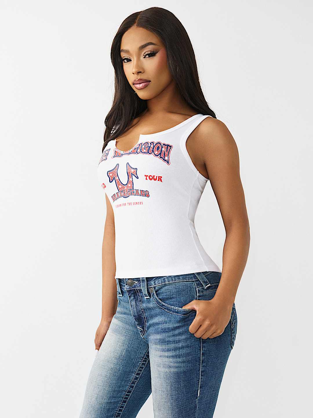 HERITAGE WORLD TOUR NOTCH RIBBED TANK