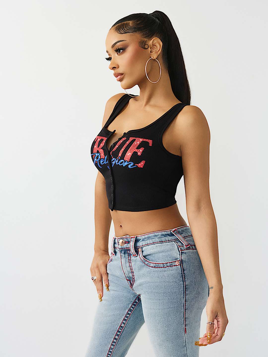 BUTTON-UP RIBBED TANK TOP, image 4