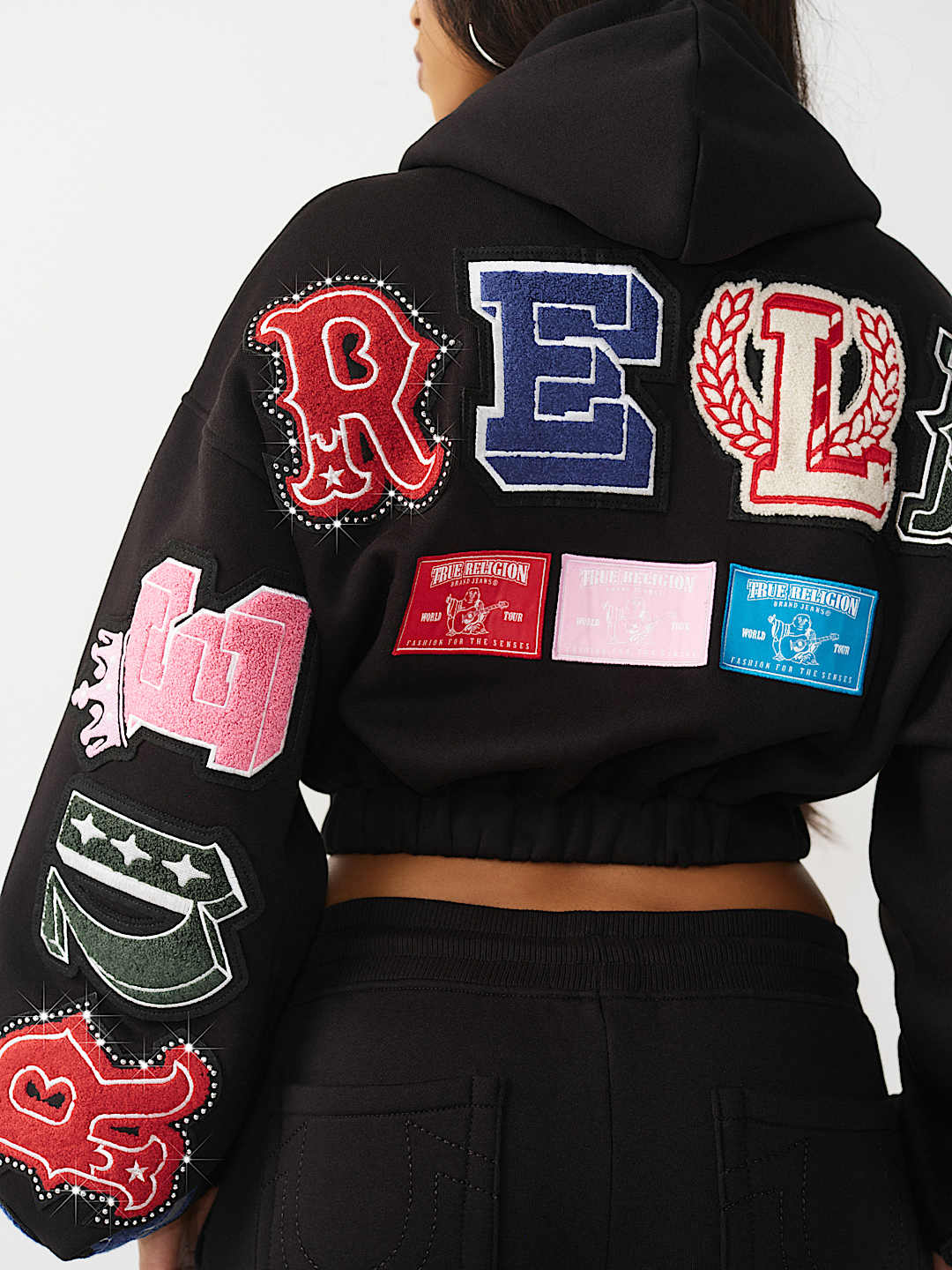 CRYSTAL PATCH GIRLFRIEND ZIP HOODIE, image 5