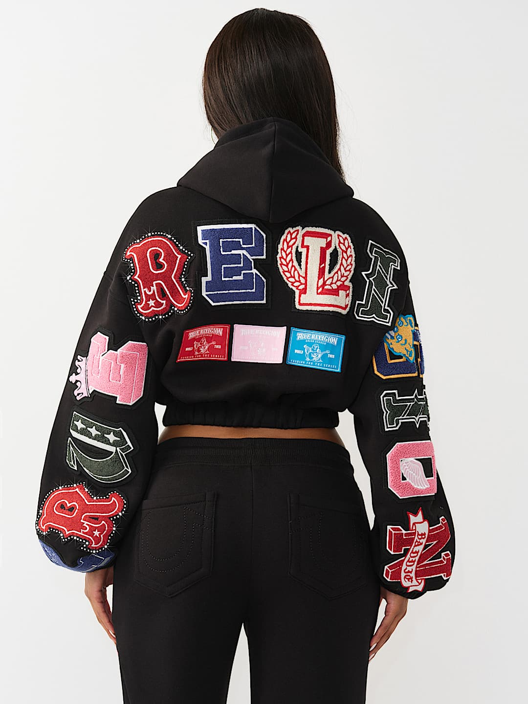 CRYSTAL PATCH GIRLFRIEND ZIP HOODIE, image 1