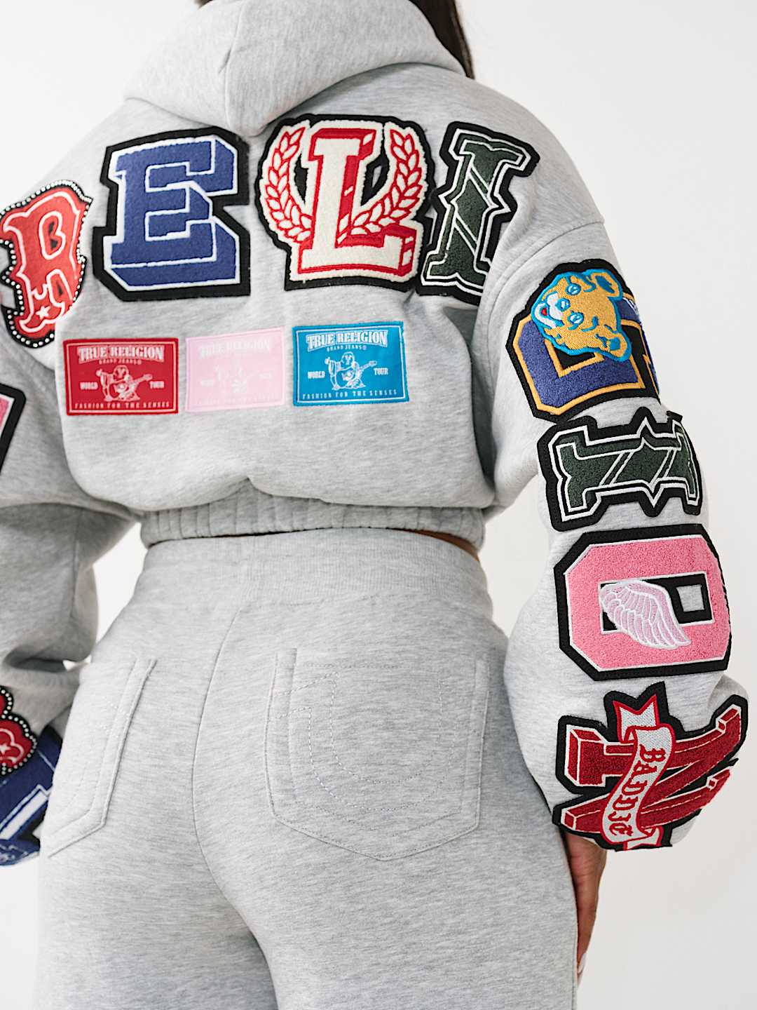 CRYSTAL PATCH GIRLFRIEND ZIP HOODIE, image 3