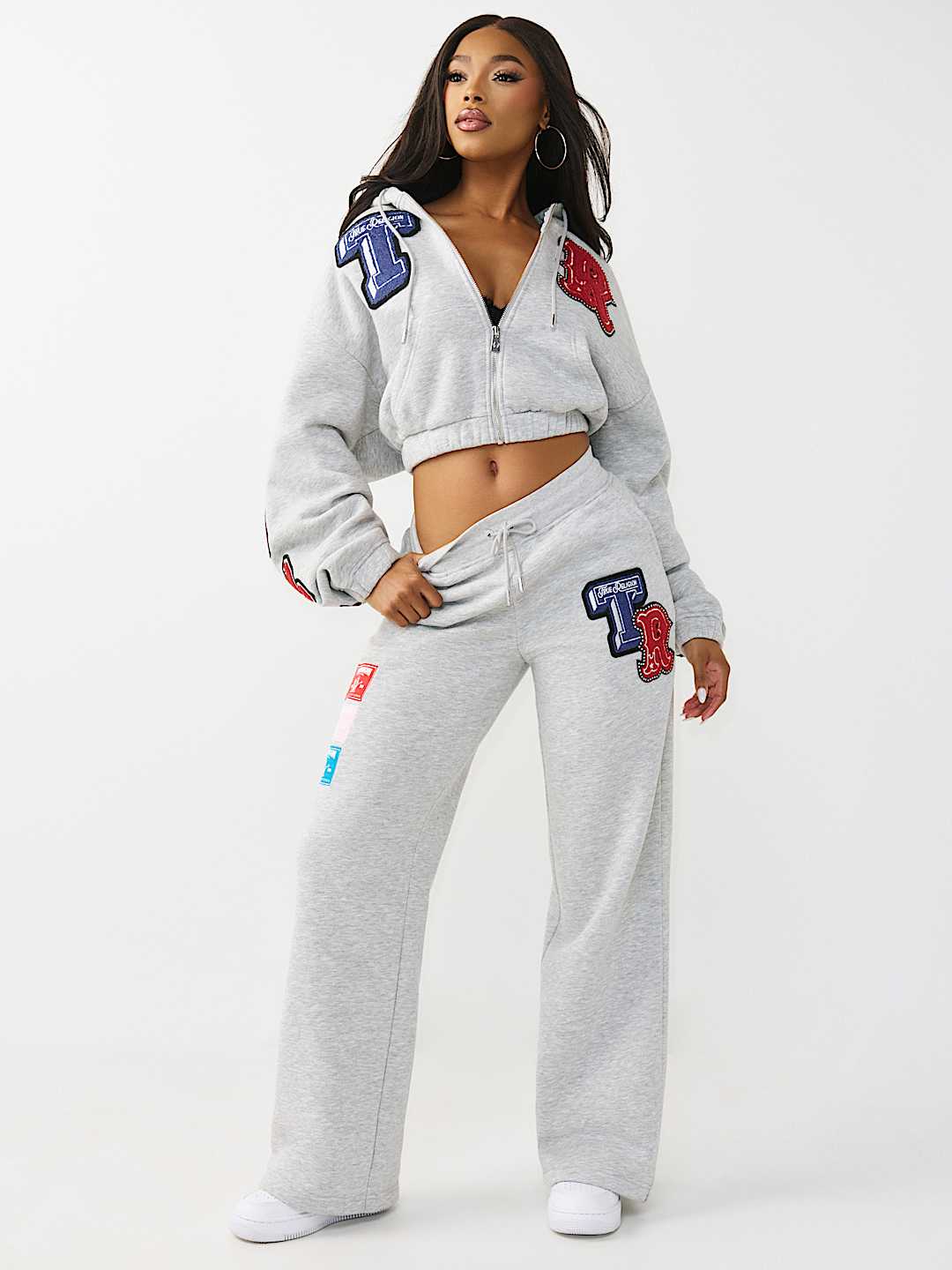 CRYSTAL PATCH GIRLFRIEND ZIP HOODIE, image 5