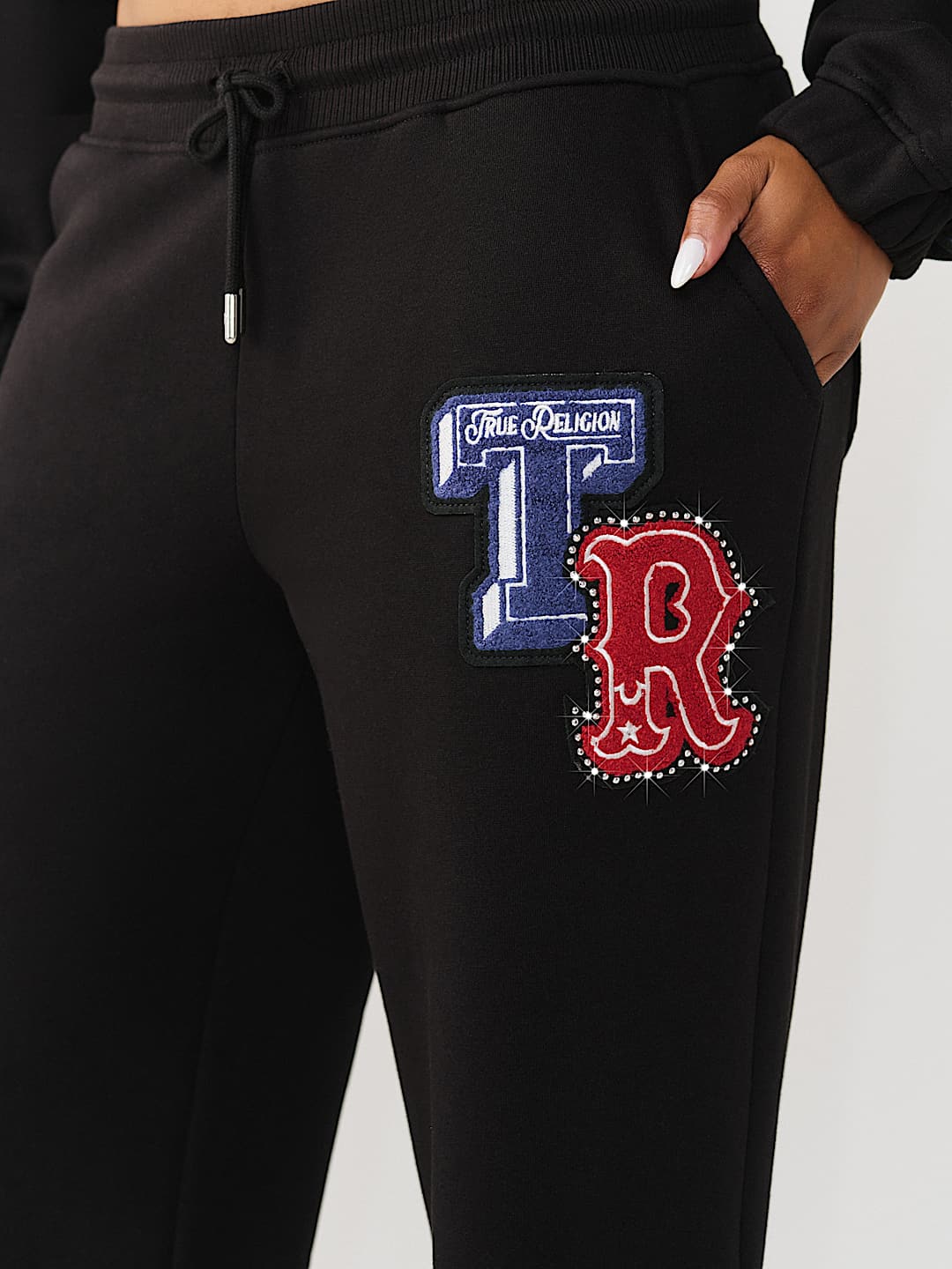CRYSTAL PATCH STRAIGHT LEG SWEATPANT, image 4