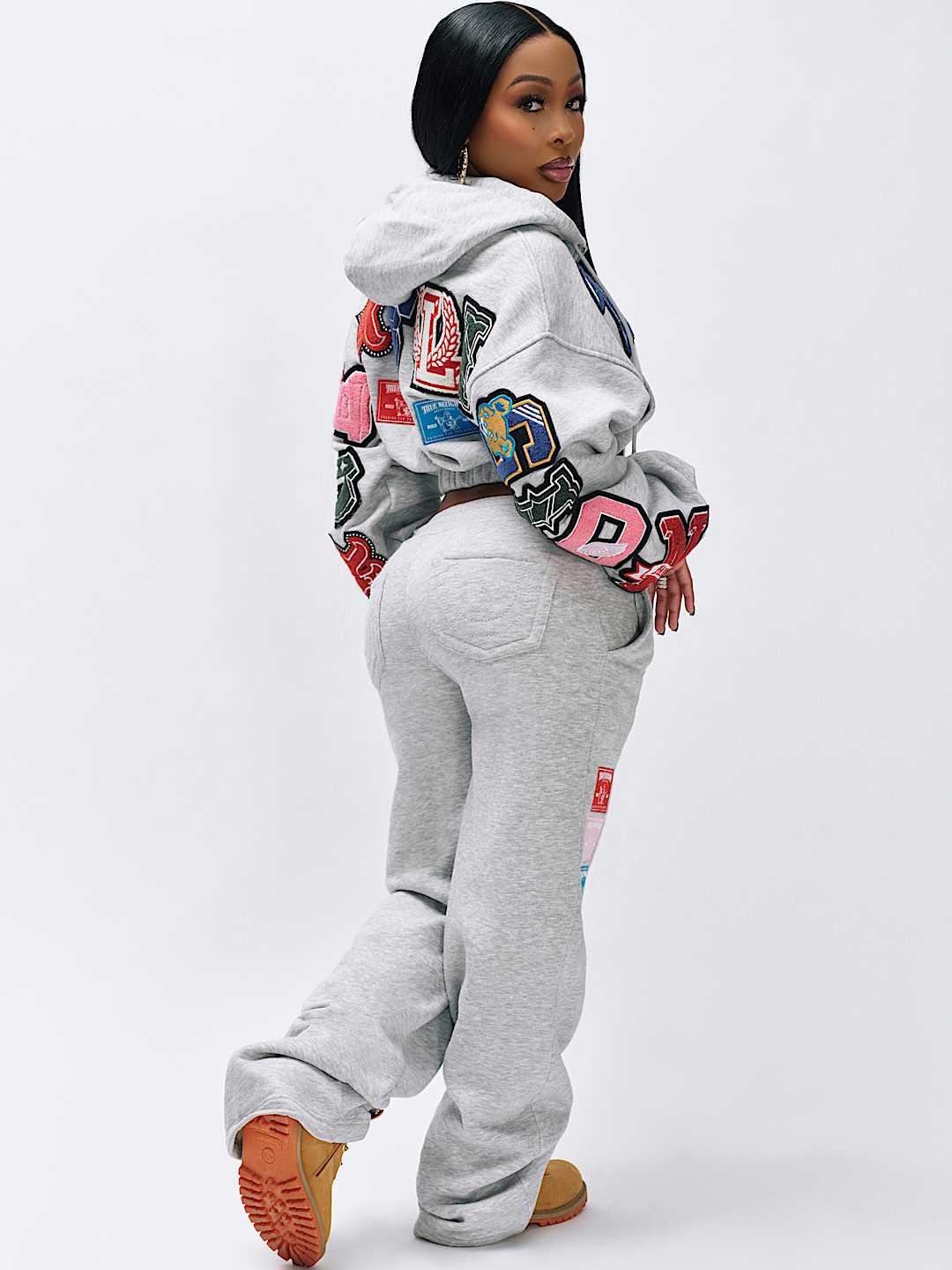 CRYSTAL PATCH STRAIGHT LEG SWEATPANT