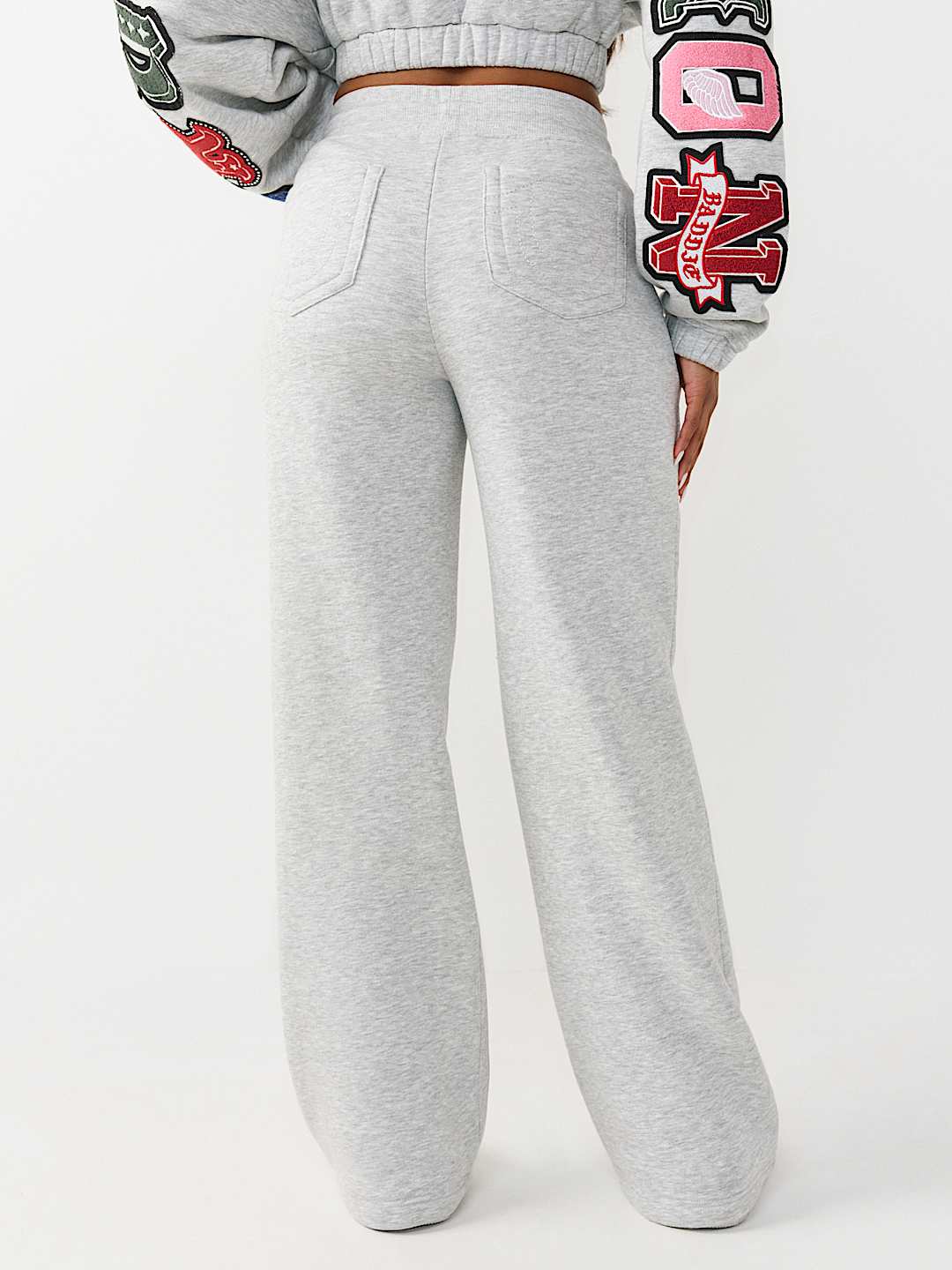 CRYSTAL PATCH STRAIGHT LEG SWEATPANT
