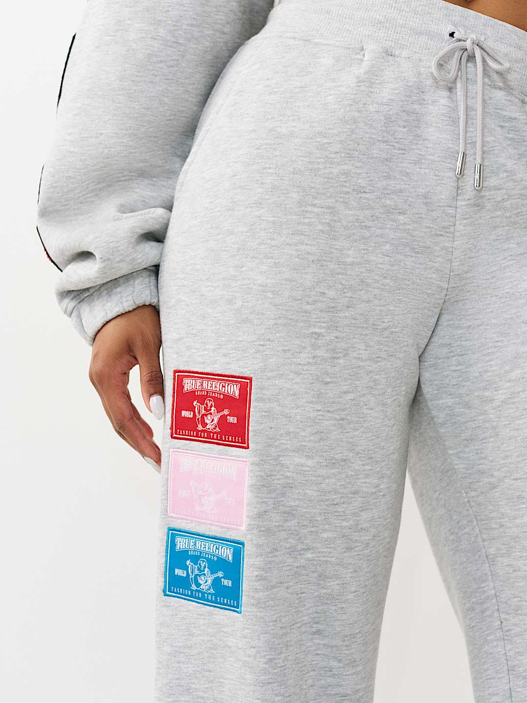 CRYSTAL PATCH STRAIGHT LEG SWEATPANT