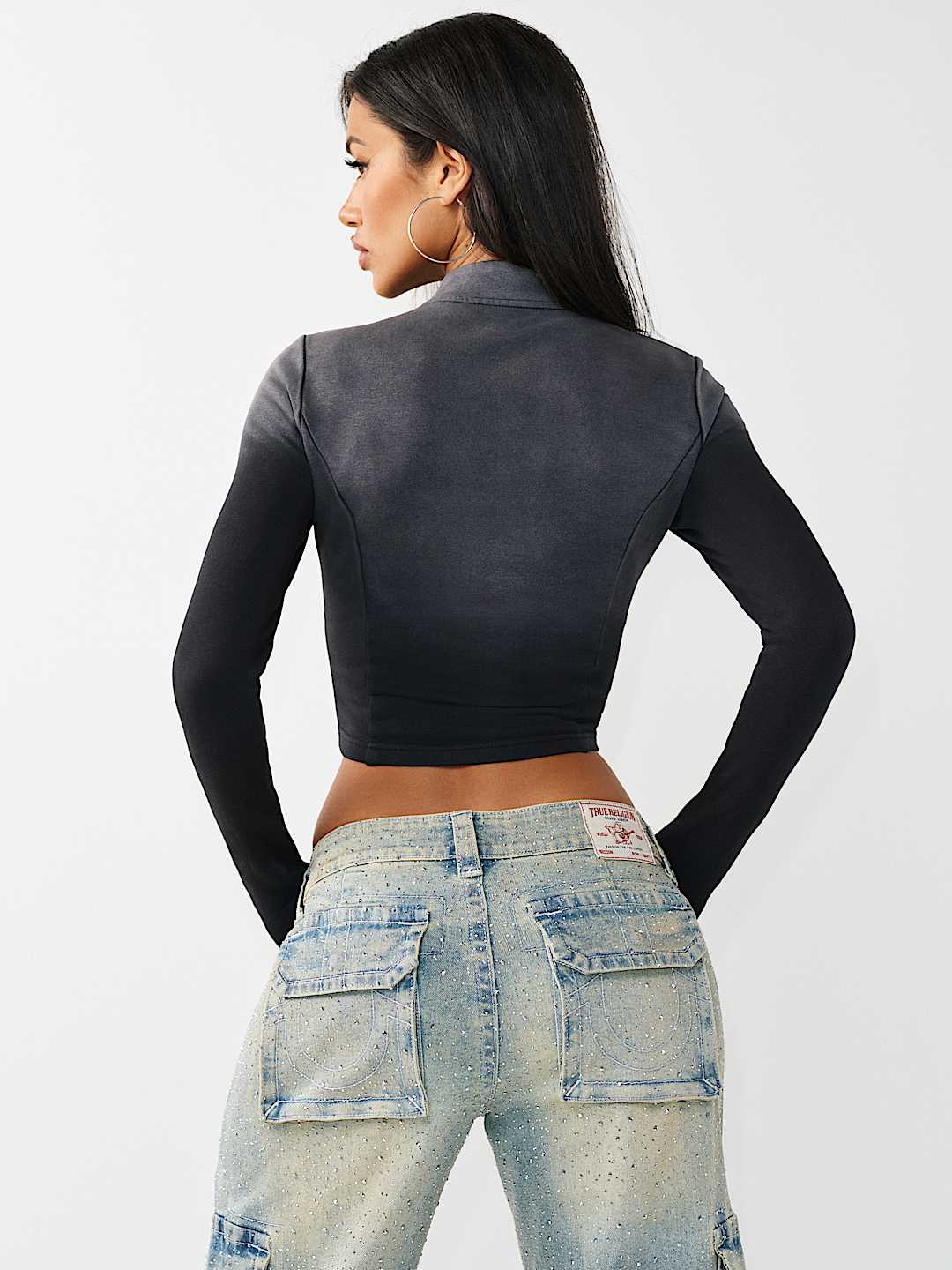 WASHED FRENCH TERRY ZIP UP, image 5