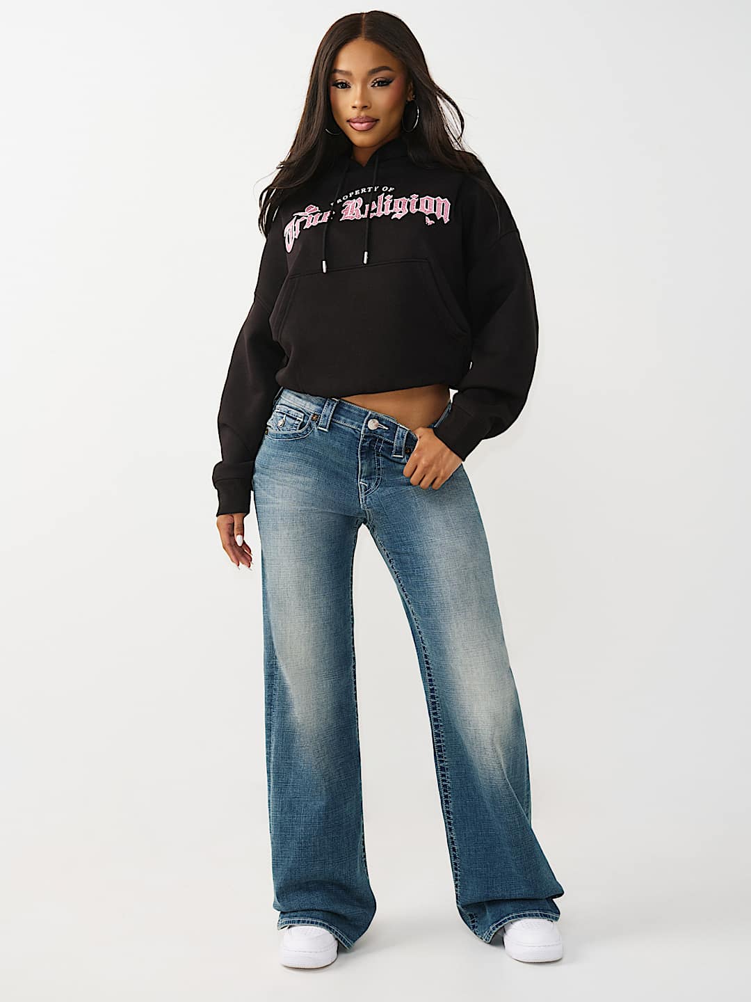 BUBBLE HEM PULLOVER HOODIE, image 3