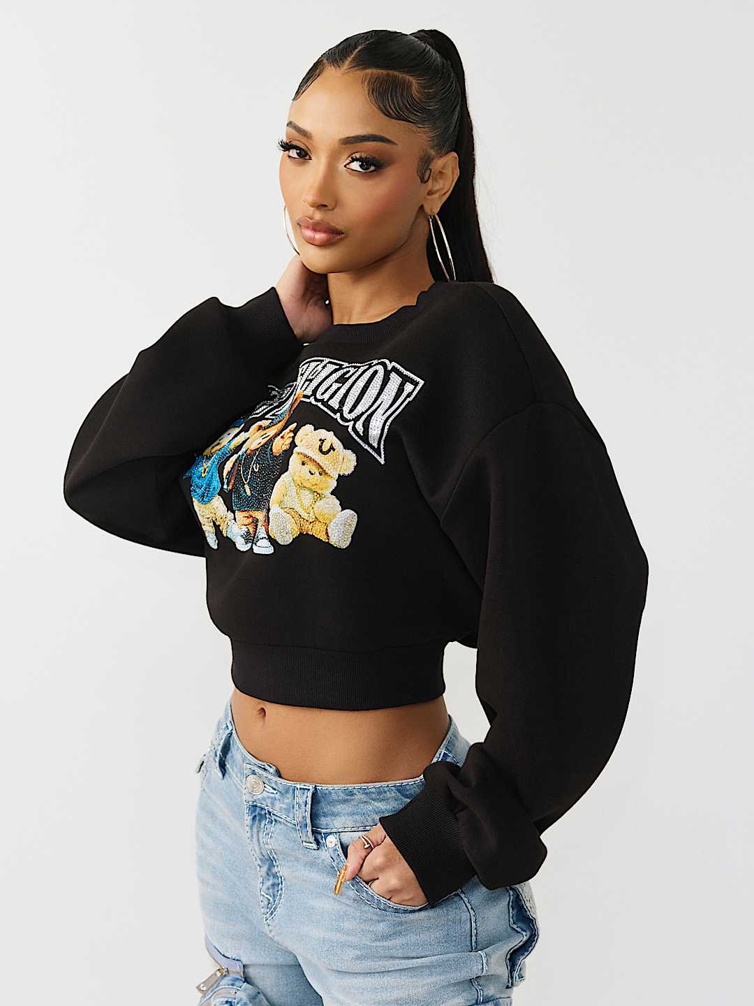 TEDDY BEAR CREWNECK PULLOVER SWEATSHIRT, image 4
