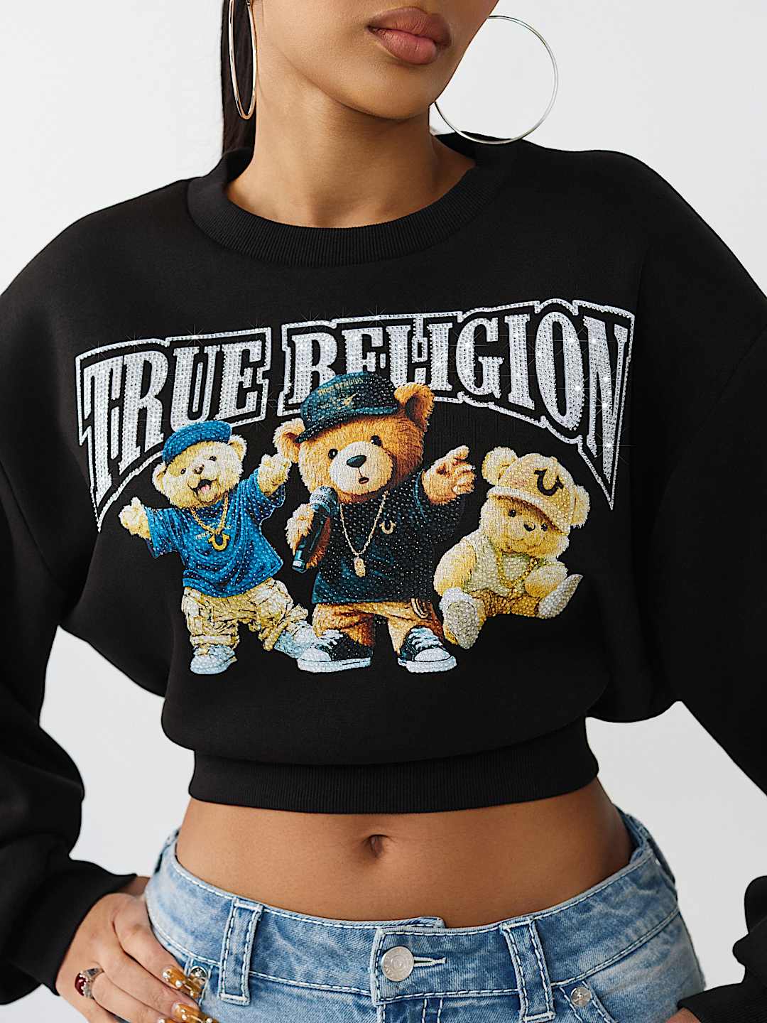 TEDDY BEAR CREWNECK PULLOVER SWEATSHIRT, image 1