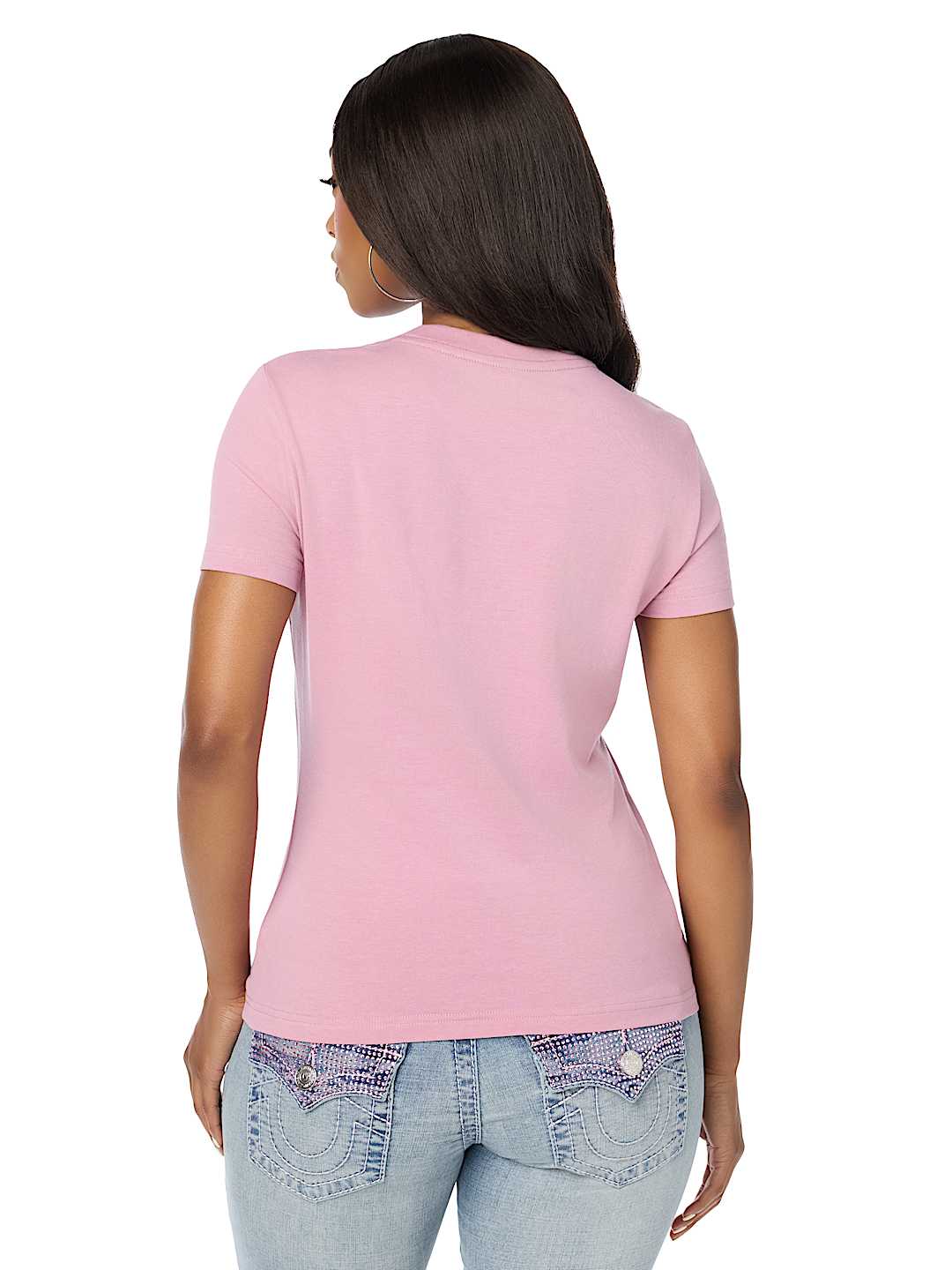 CRYSTAL LOGO HORSESHOE CREWNECK TEE