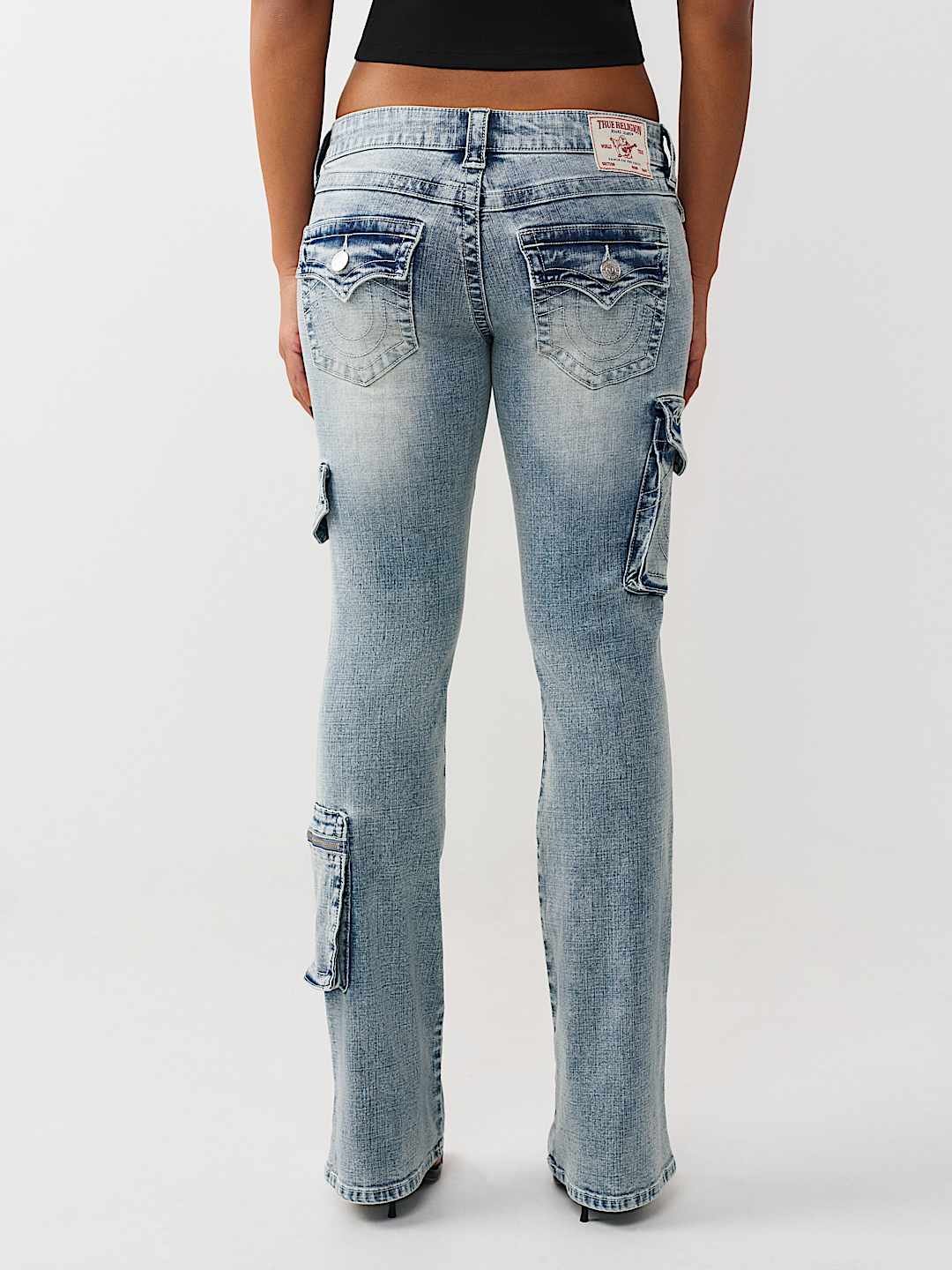 BECCA LOW RISE CARGO FLAP BOOTCUT JEAN, image 7