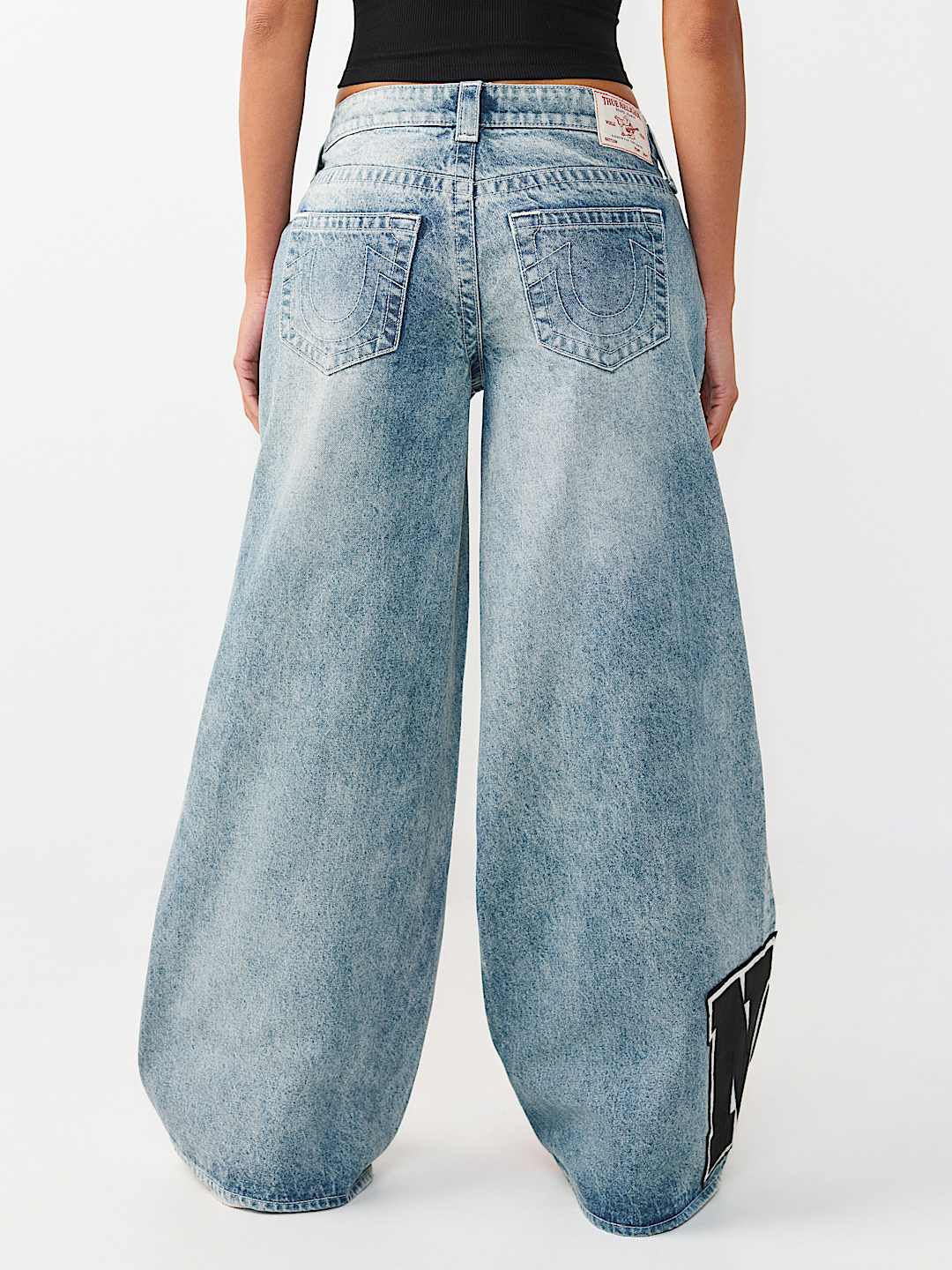 JESSIE MID RISE MIXED PATCH SUPER BAGGY JEAN, image 10