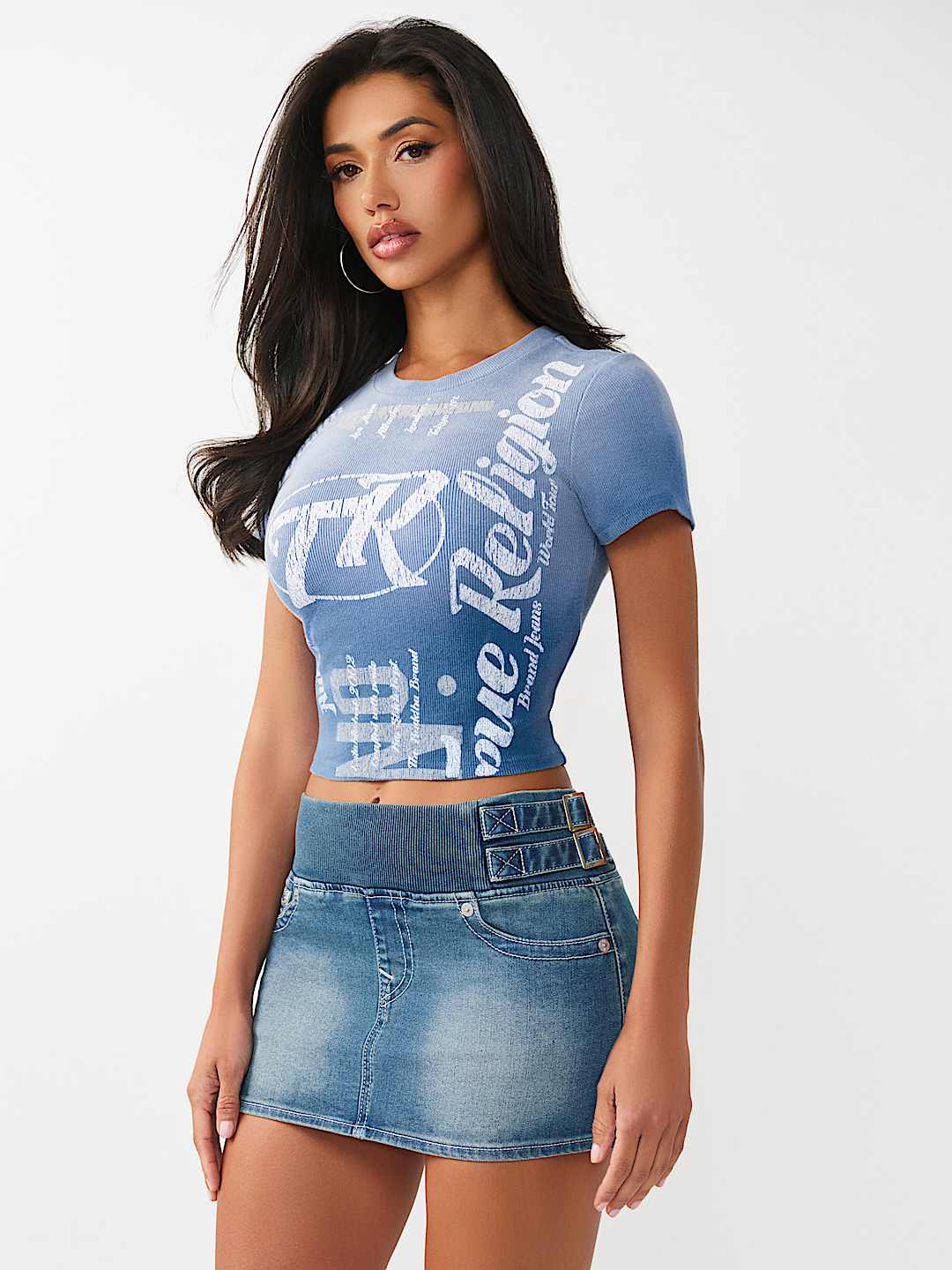 WASHED CREWNECK RIBBED BABY TEE, image 4