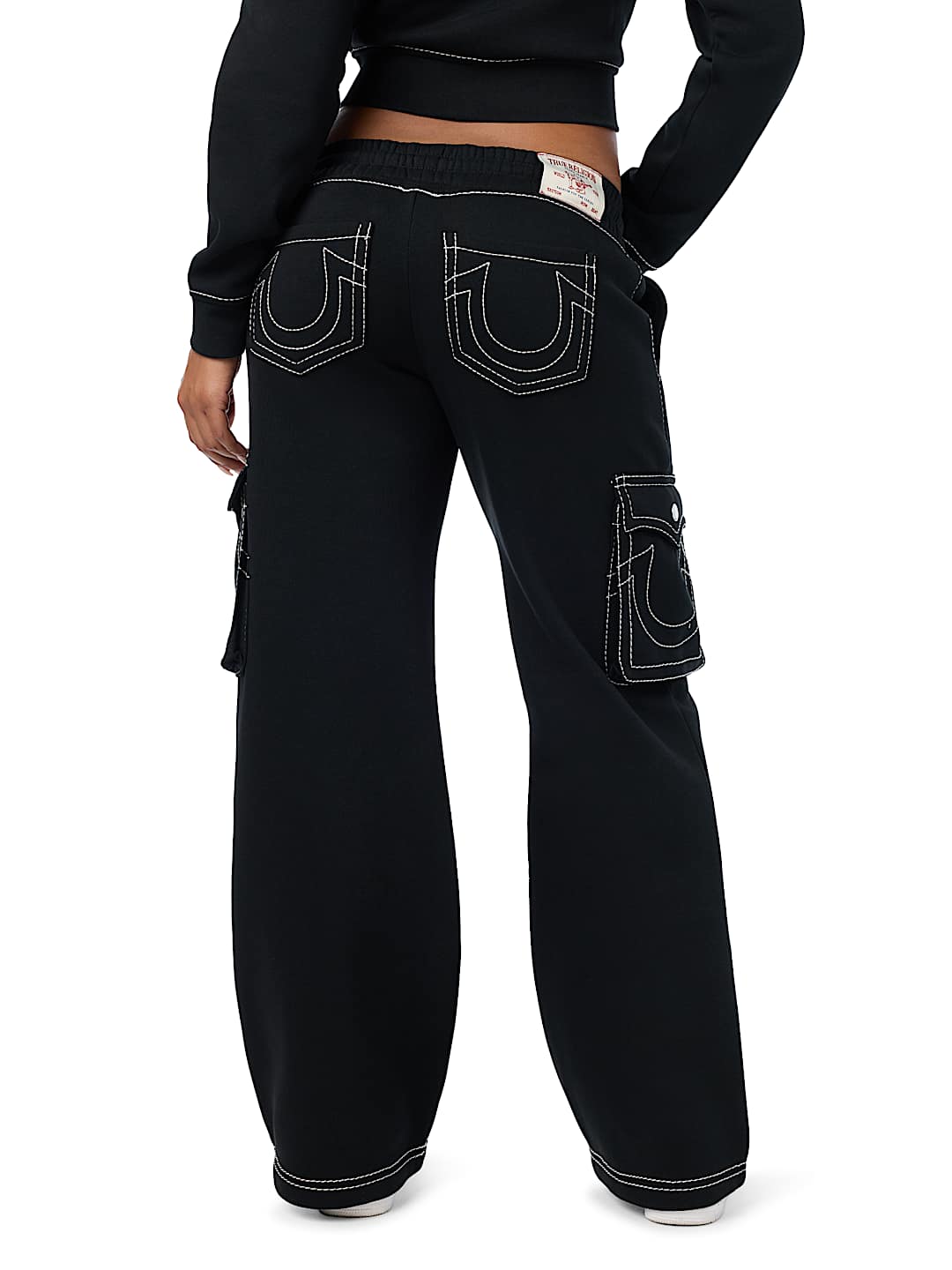 BIG T LOW RISE CARGO WIDE LEG BAGGY SWEATPANT
